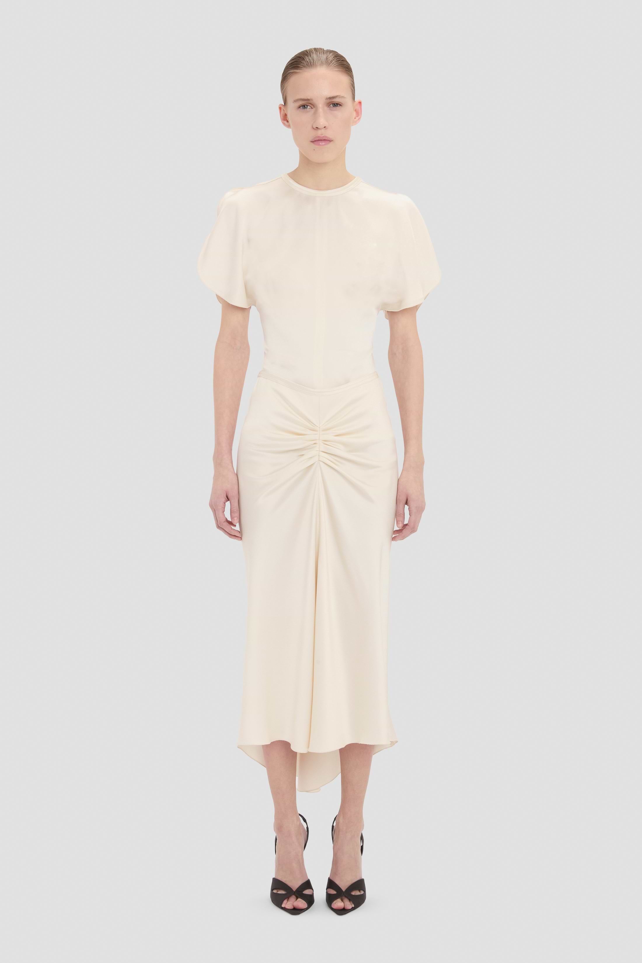 Bela Midi Skirt In Ivory