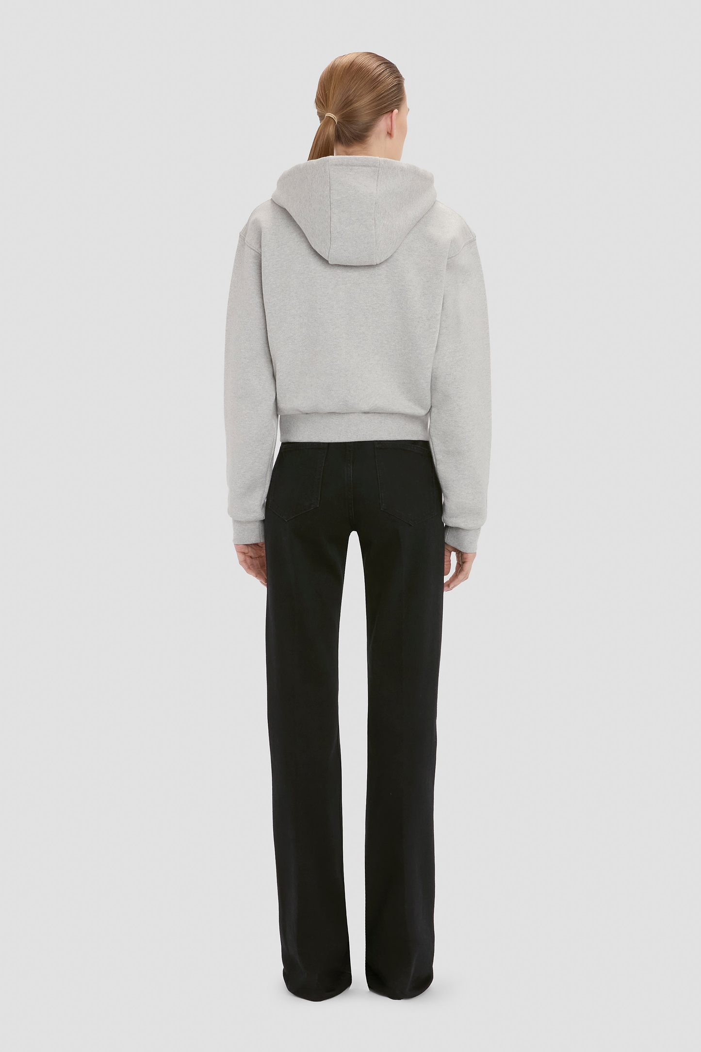 Full Zip Hoodie In Grey Marl