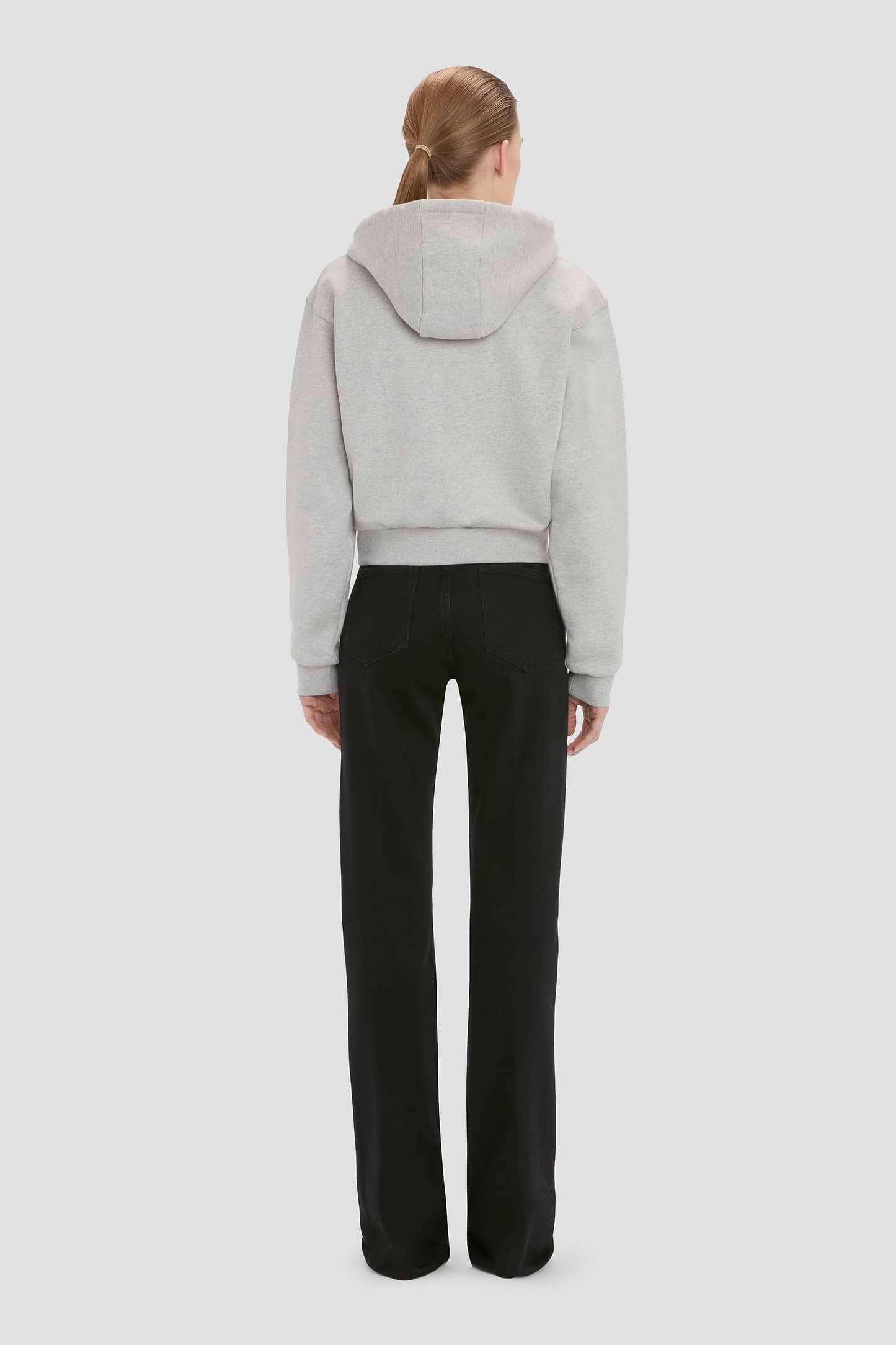 Full Zip Hoodie In Grey Marl