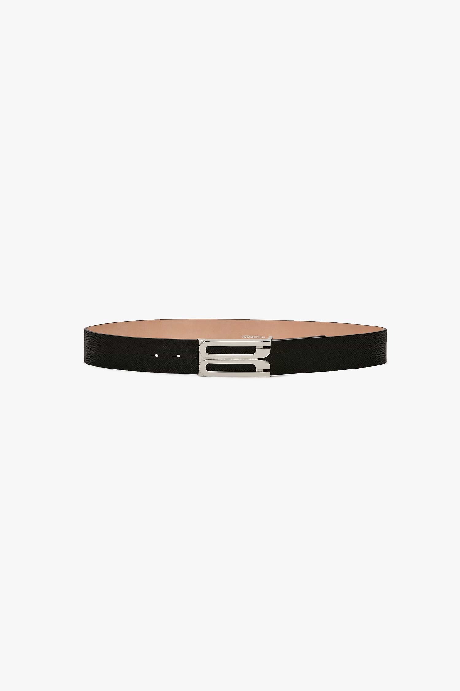 Dorian Belt Jumbo Silver Buckle Grain