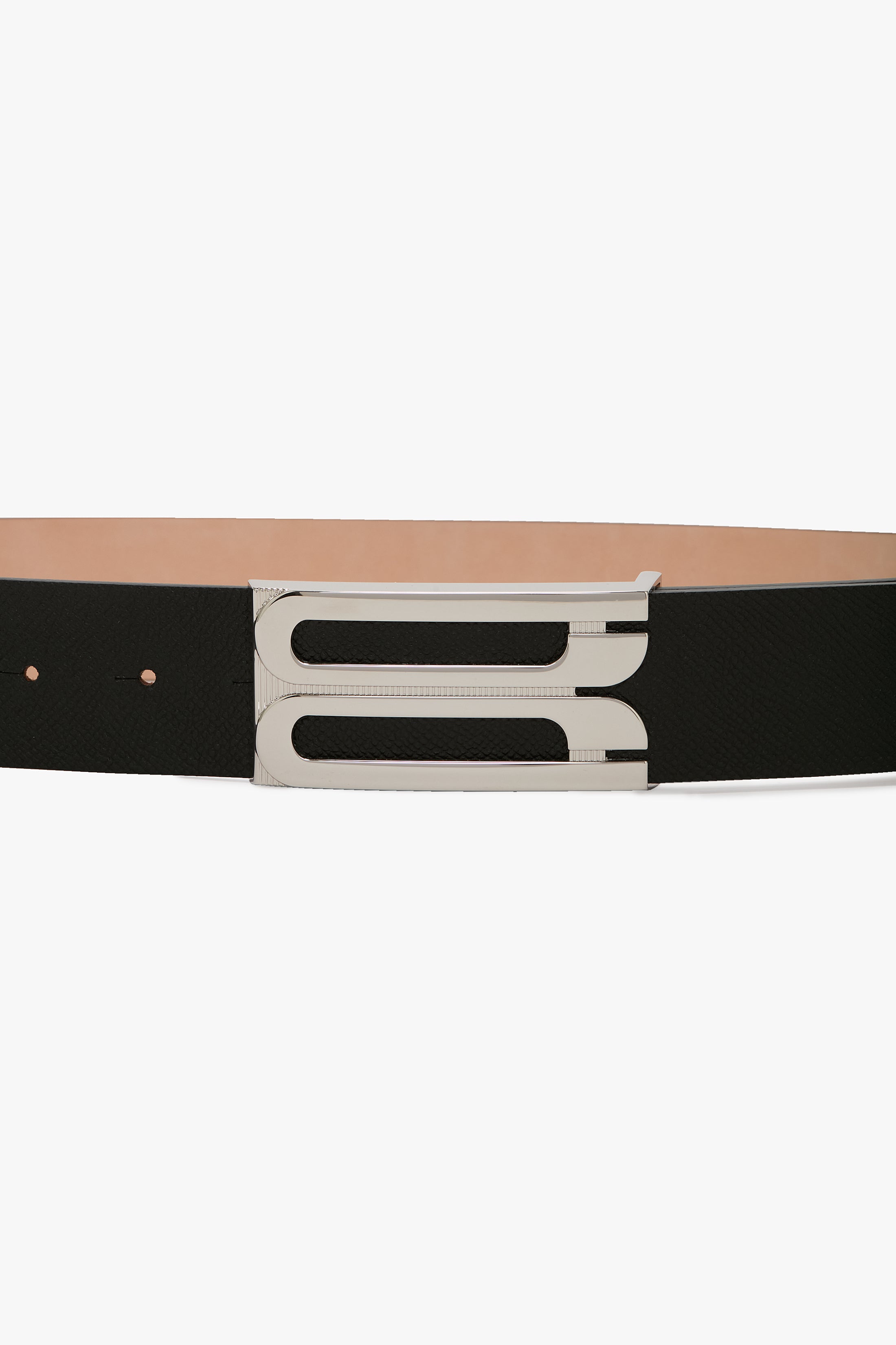 Dorian Belt Jumbo Silver Buckle Grain