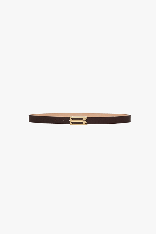 Dorian Frame Belt 25mm Dark Burgundy Grainy Calf Leather