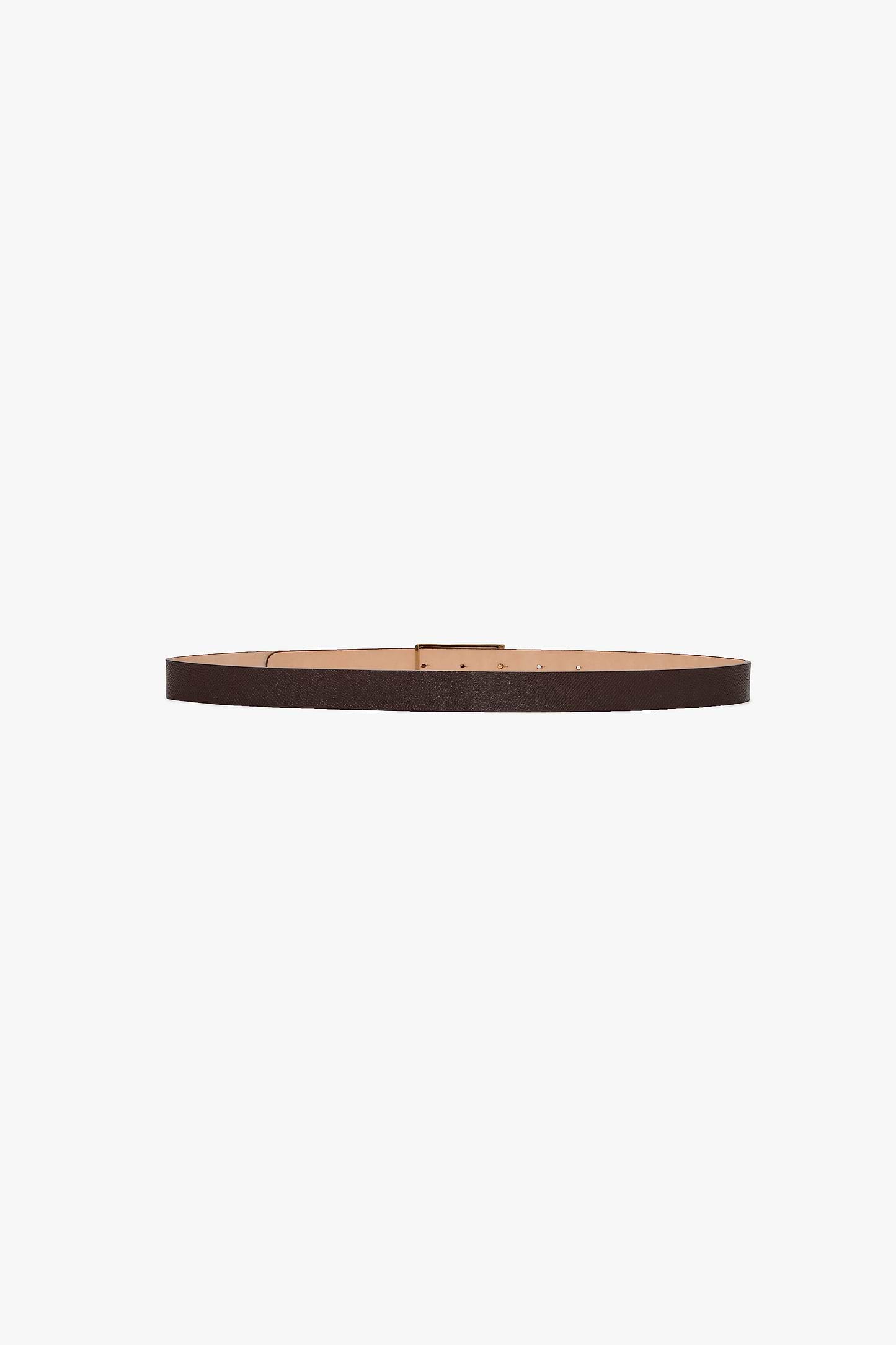 Dorian Frame Belt 25mm Dark Burgundy Grainy Calf Leather
