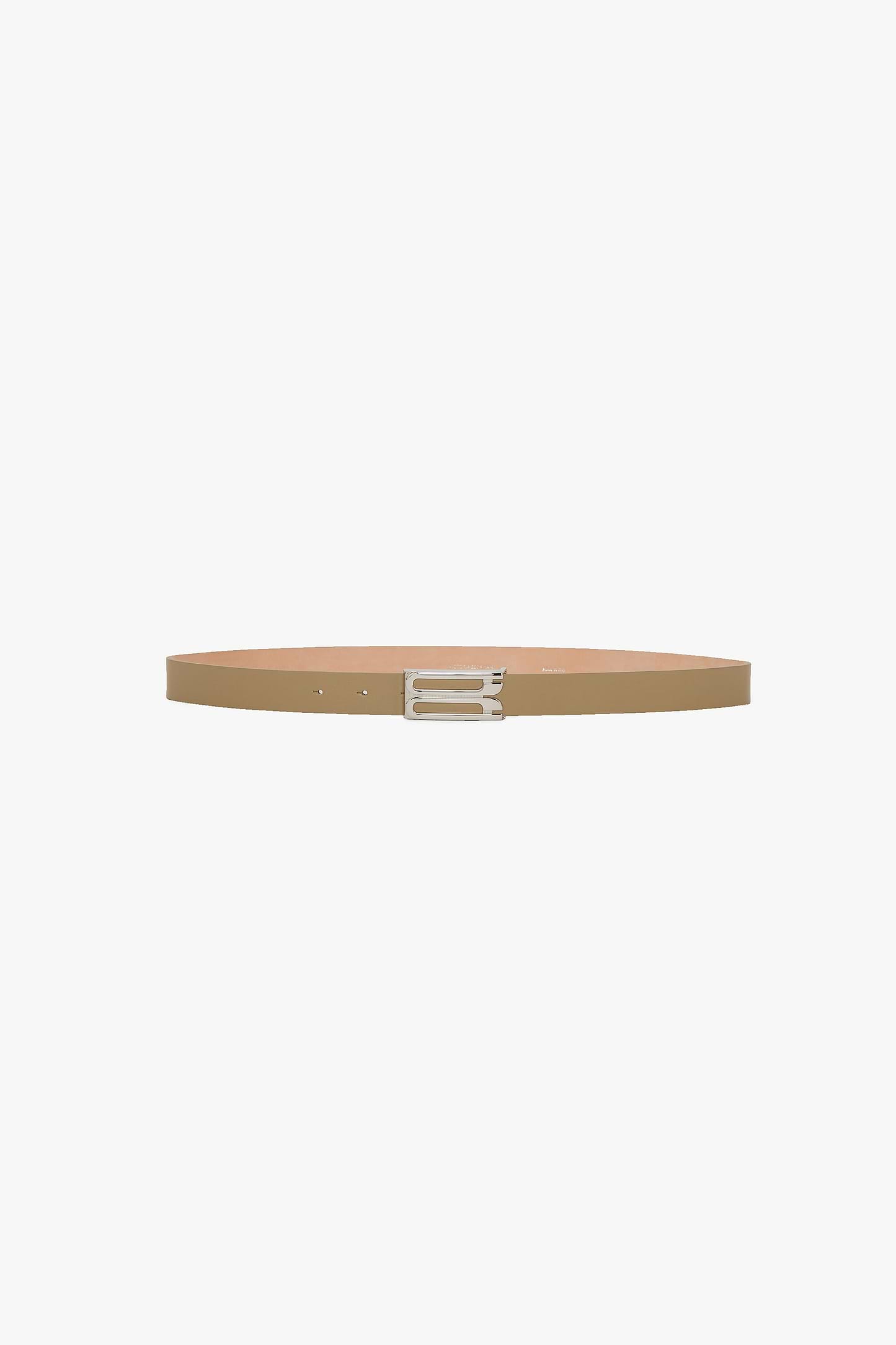 Dorian Frame Belt 25mm Safari Shiny Calf Leather