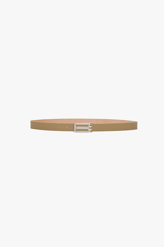 Dorian Frame Belt 25mm Safari Shiny Calf Leather