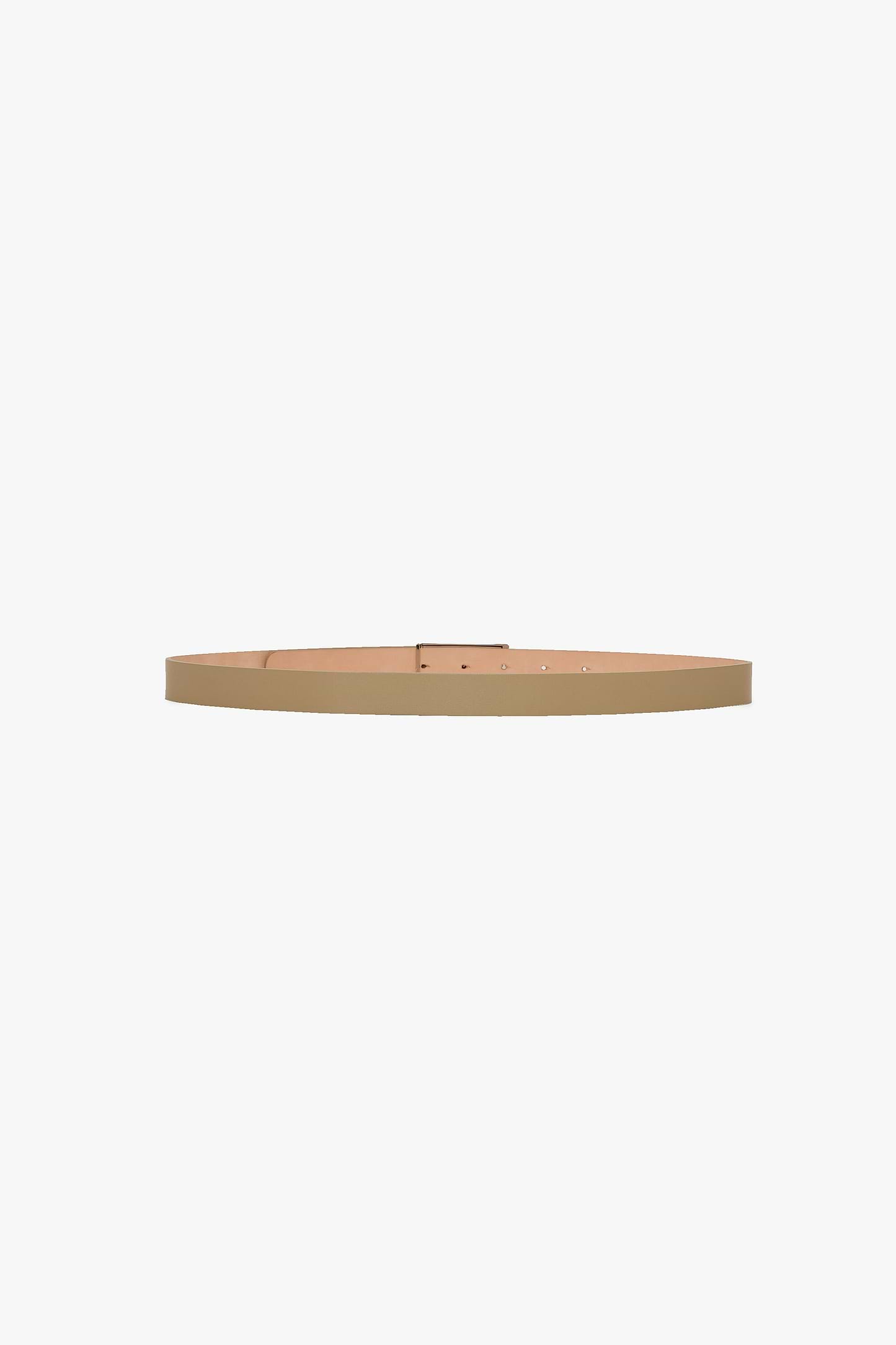 Dorian Frame Belt 25mm Safari Shiny Calf Leather