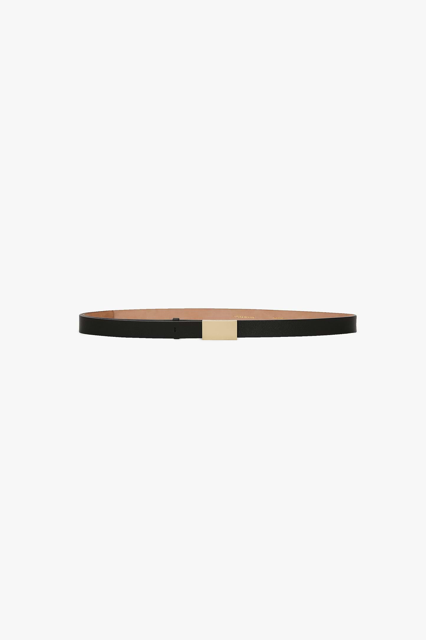 Portofino Mirror Belt 25mm Black Shiny Calf Leather