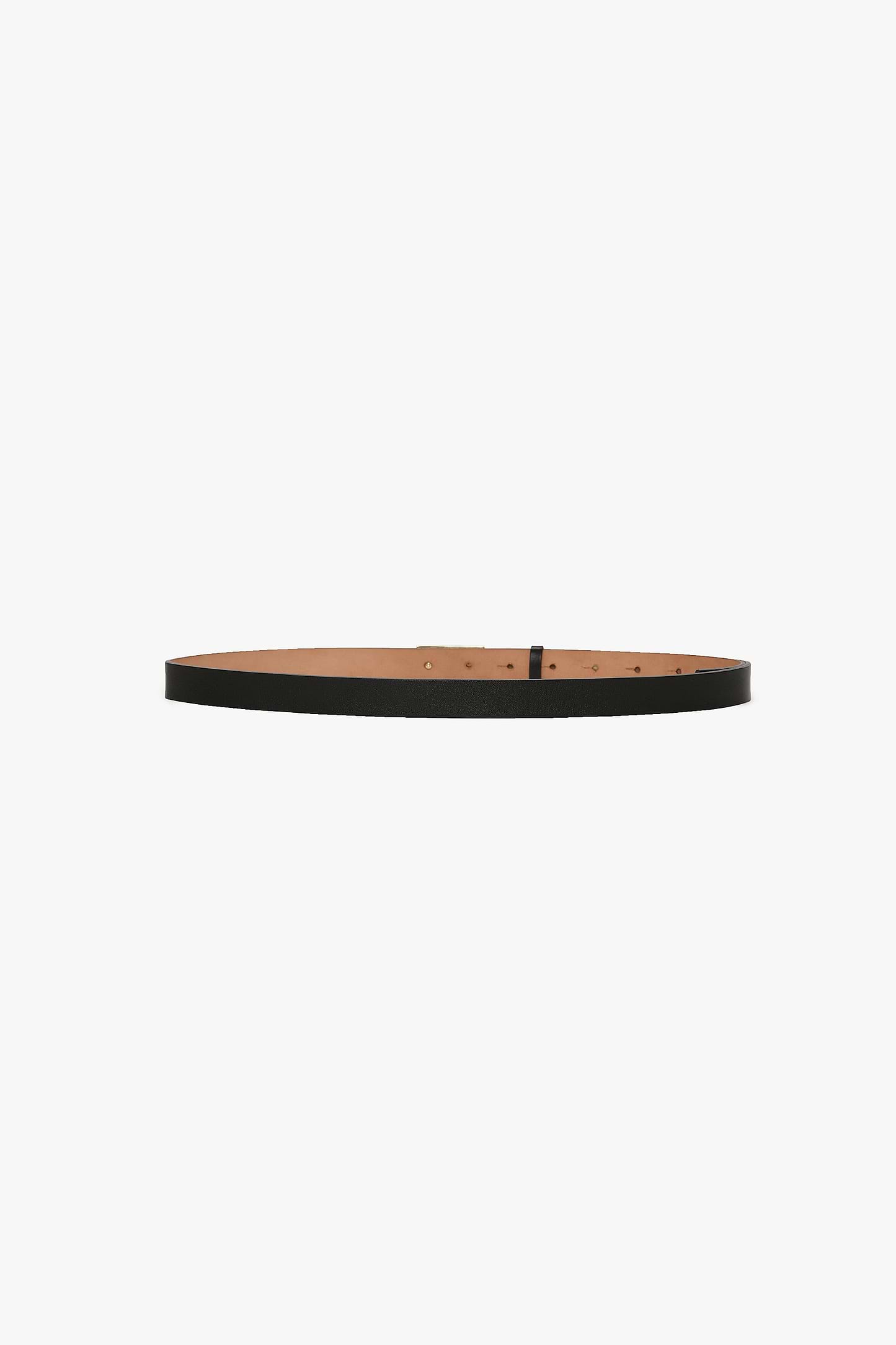 Portofino Mirror Belt 25mm Black Shiny Calf Leather