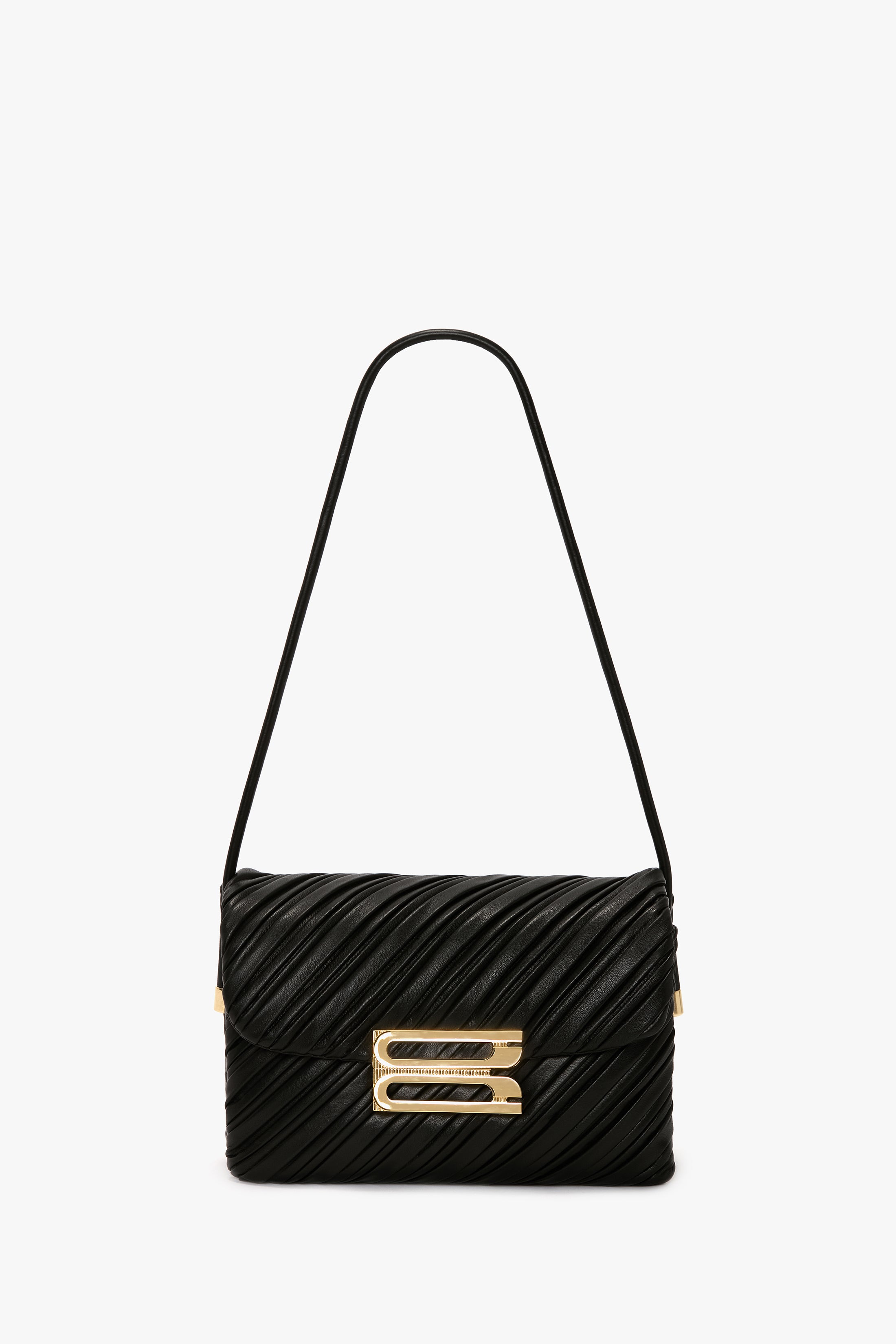 Soft Dorian Bag Black Pleated Nappa