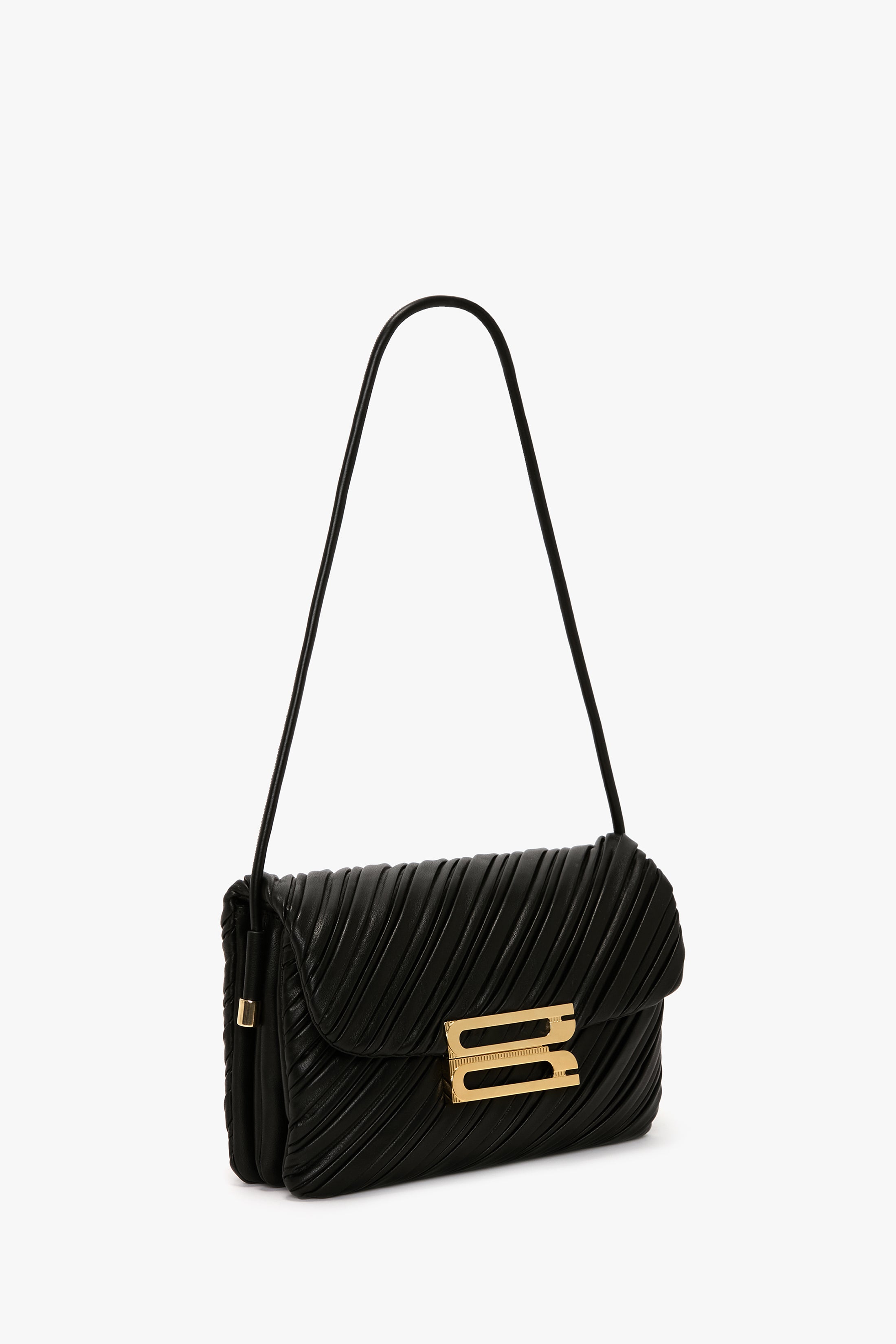 Soft Dorian Bag Black Pleated Nappa