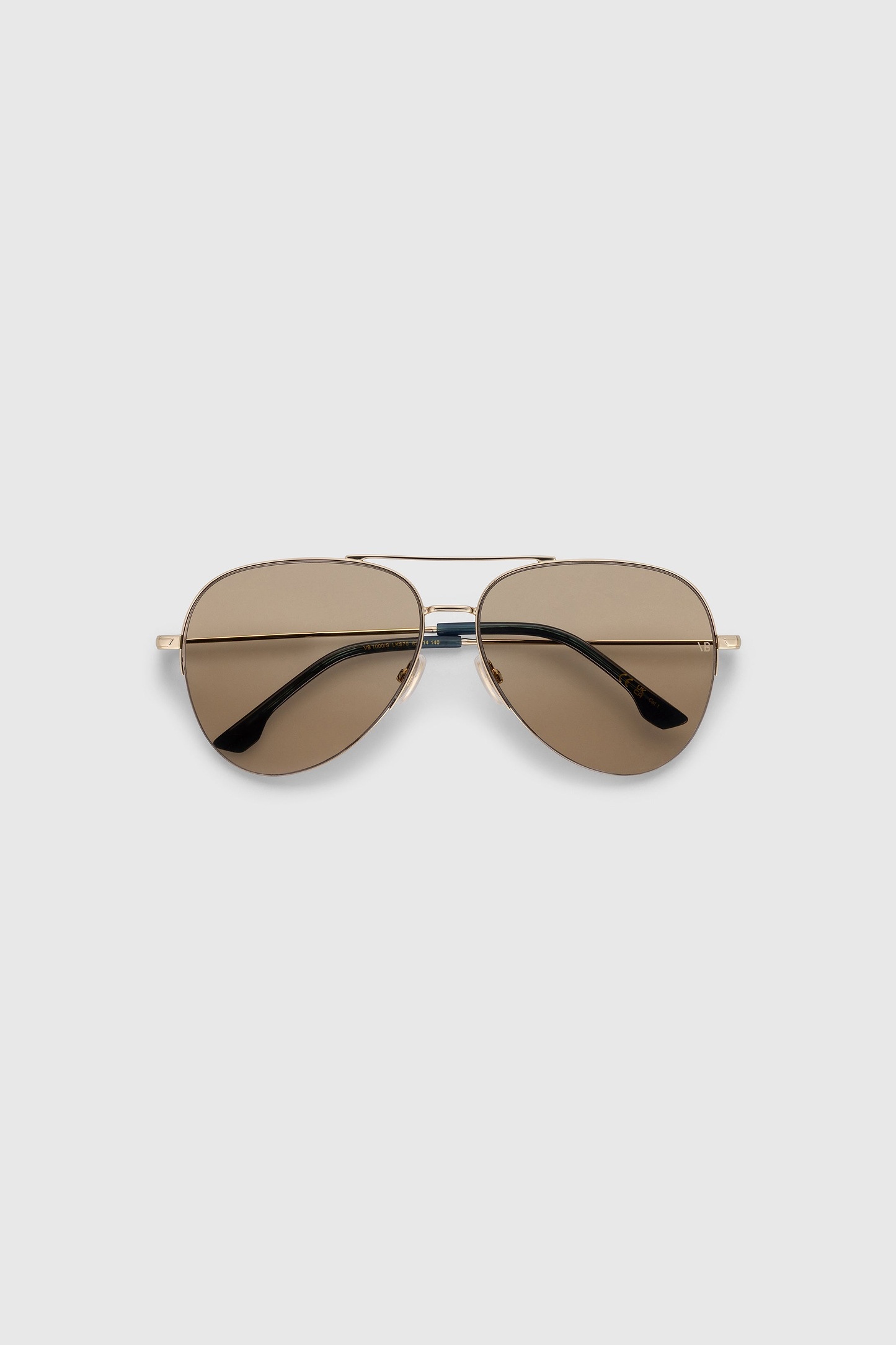 Fine Metal Pilot Sunglasses In Gold Blue