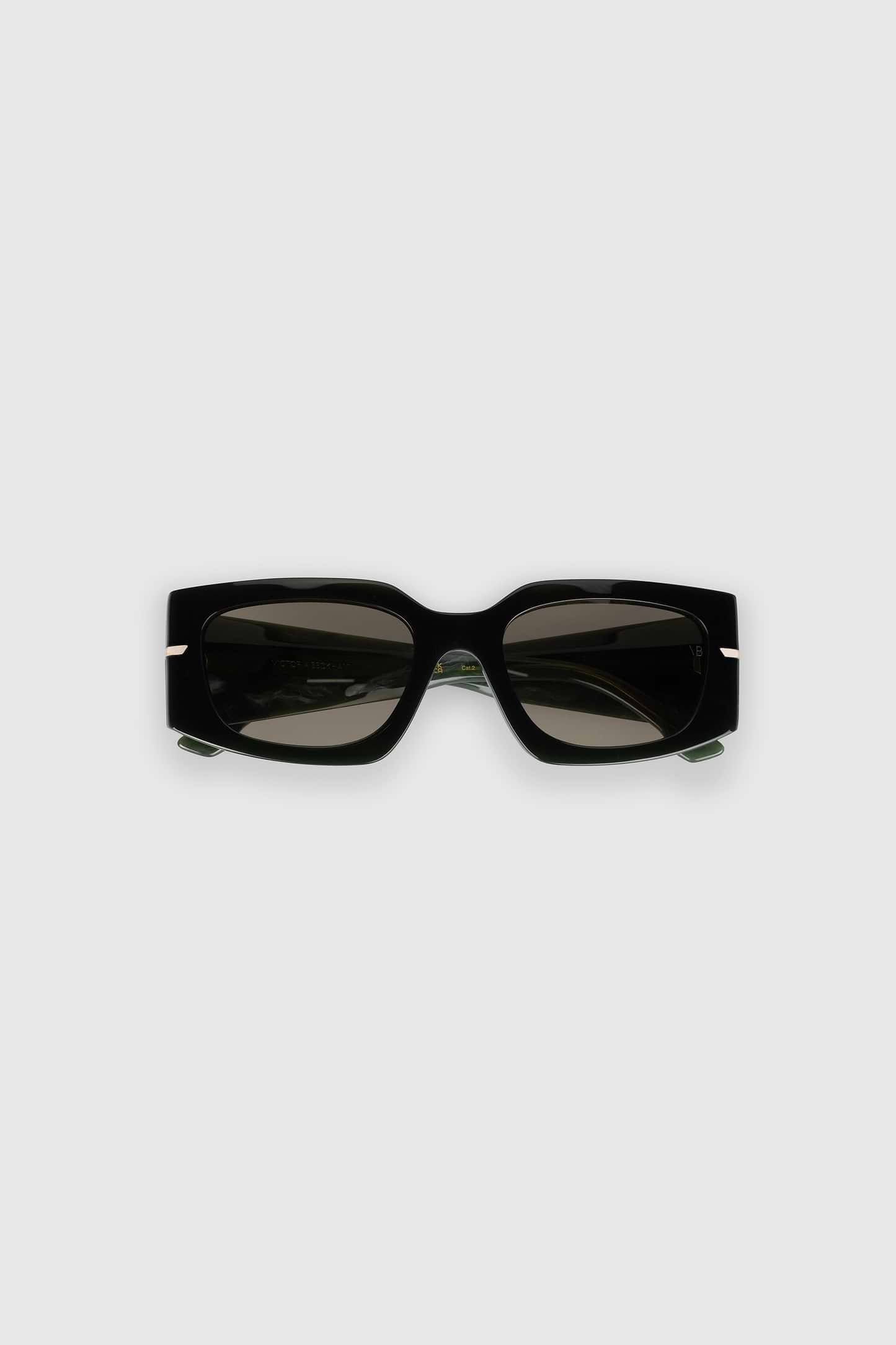 Rectangular Acetate Frame In Marble Green