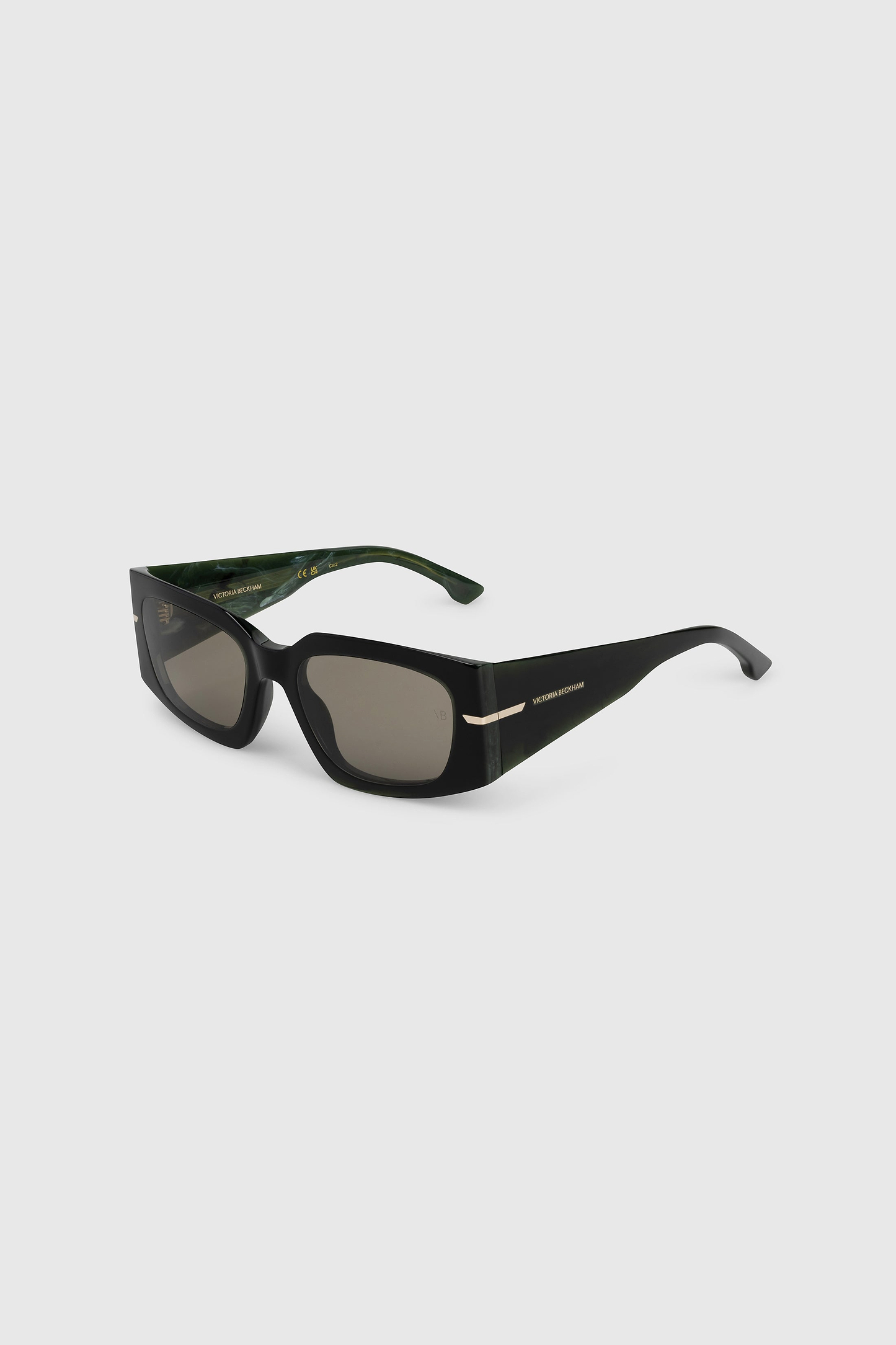 Rectangular Acetate Frame In Marble Green