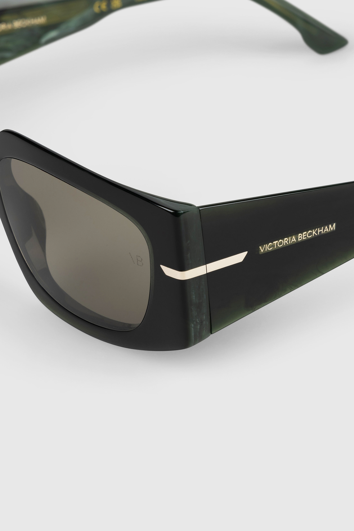 Rectangular Acetate Frame In Marble Green