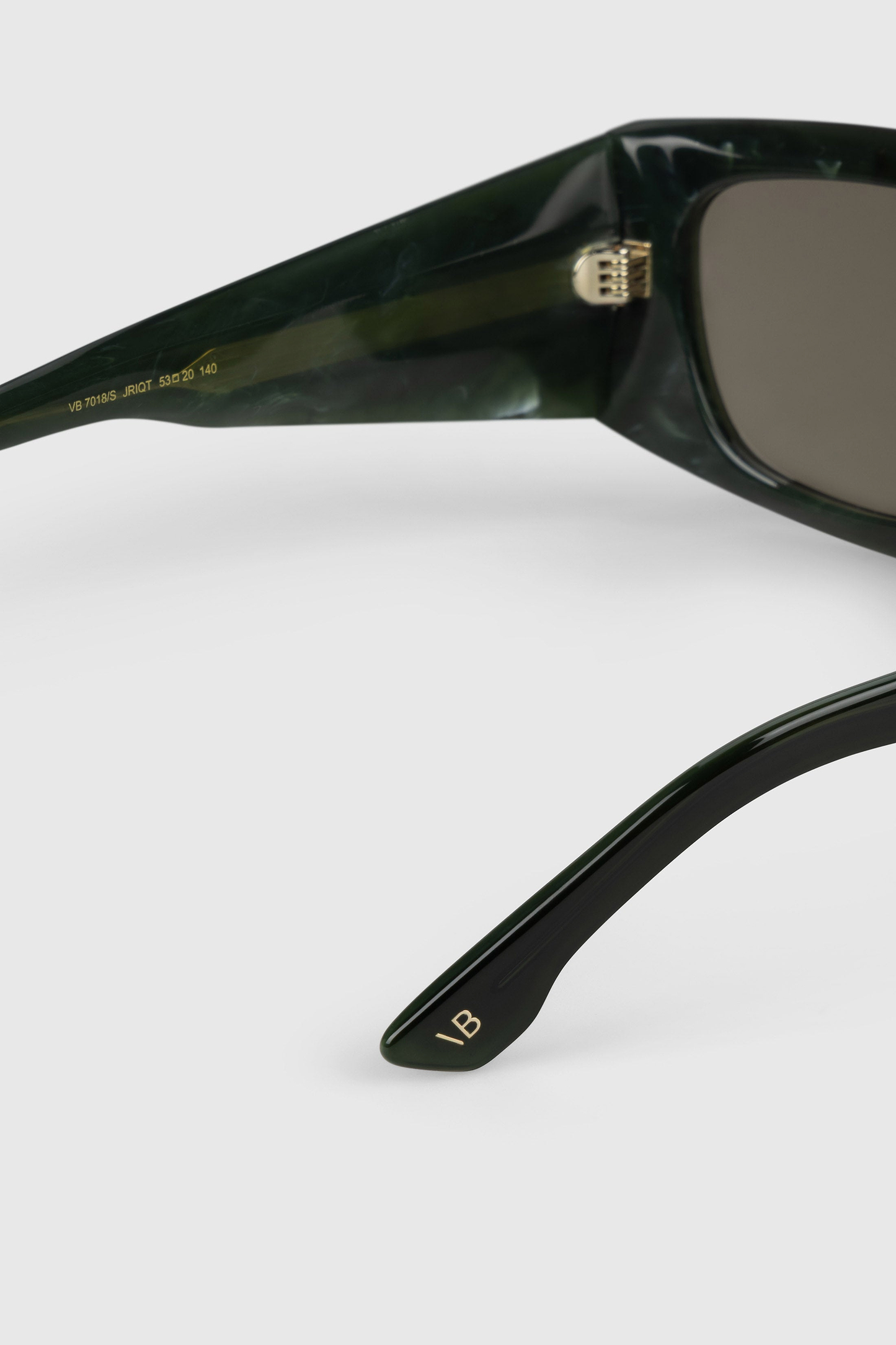 Rectangular Acetate Frame In Marble Green