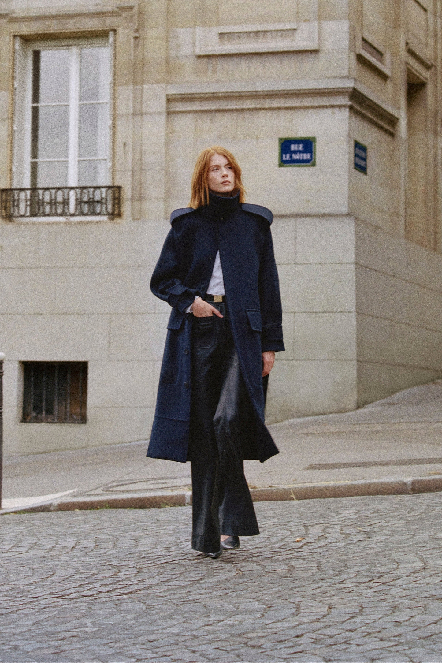 Philippa Trench Coat In Dark Navy