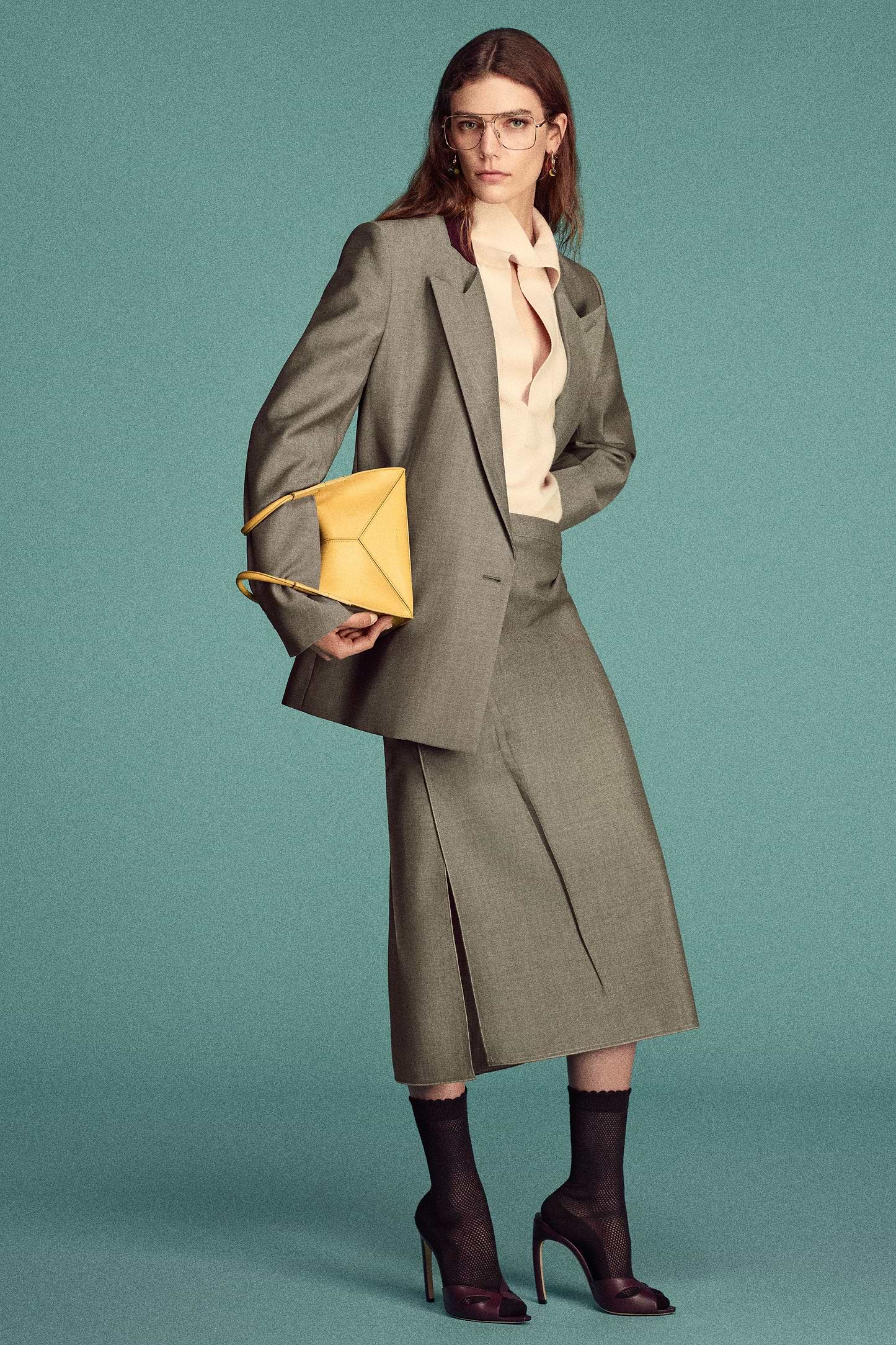 Pressed Skirt In Grey