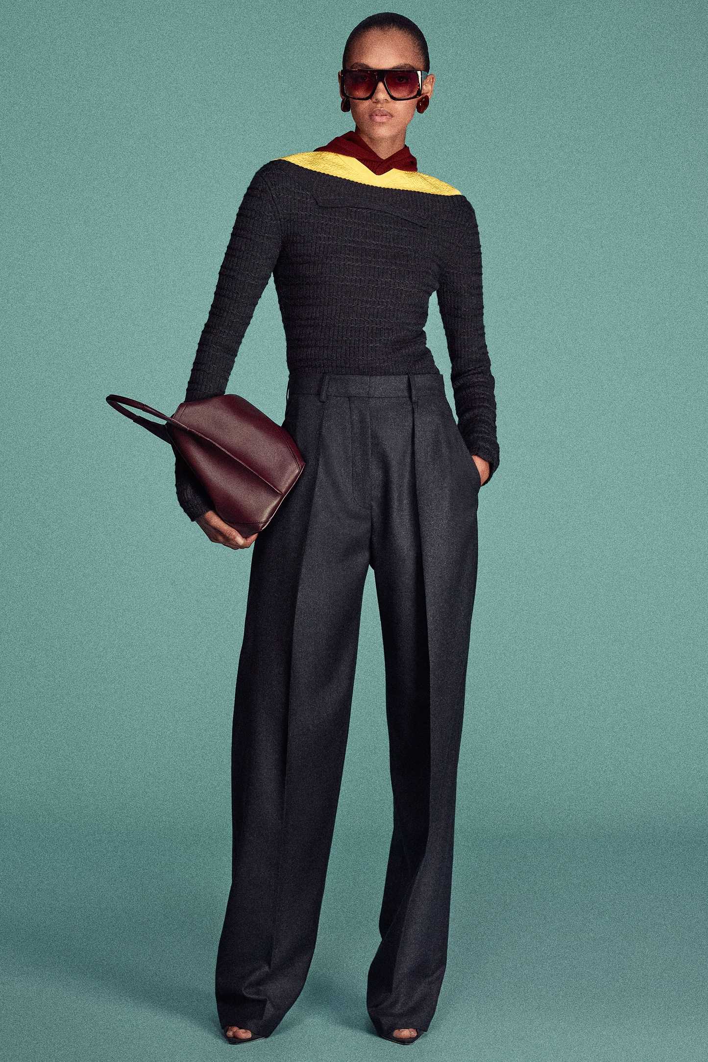 Cecilia Trouser In Grey Melange