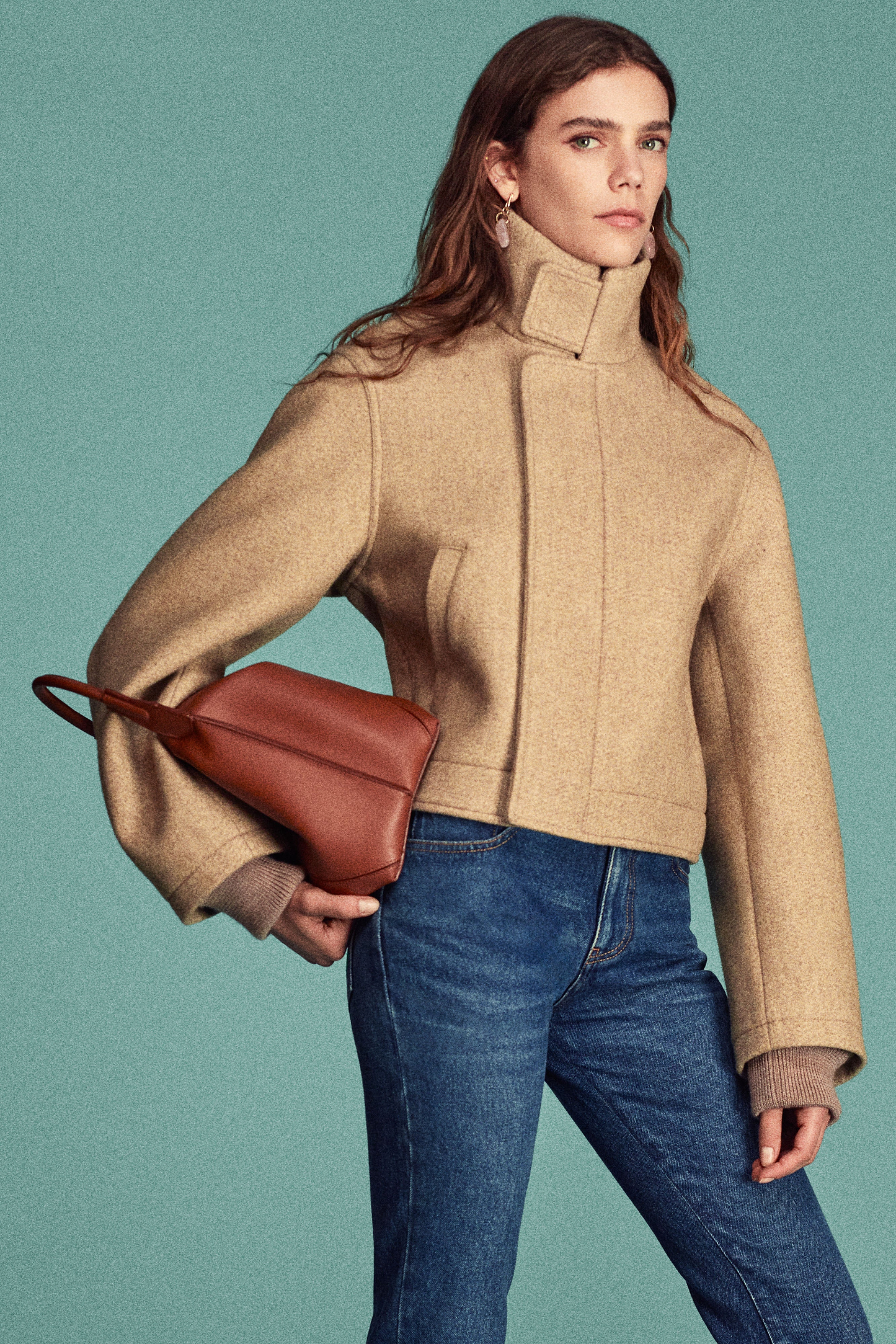Bomber Jacket In Camel