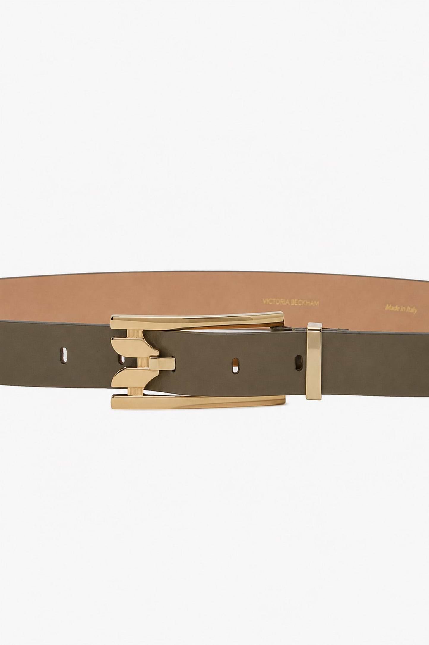 Dorian Pin-Buckle Belt 25mm Grey Shiny Calf Leather