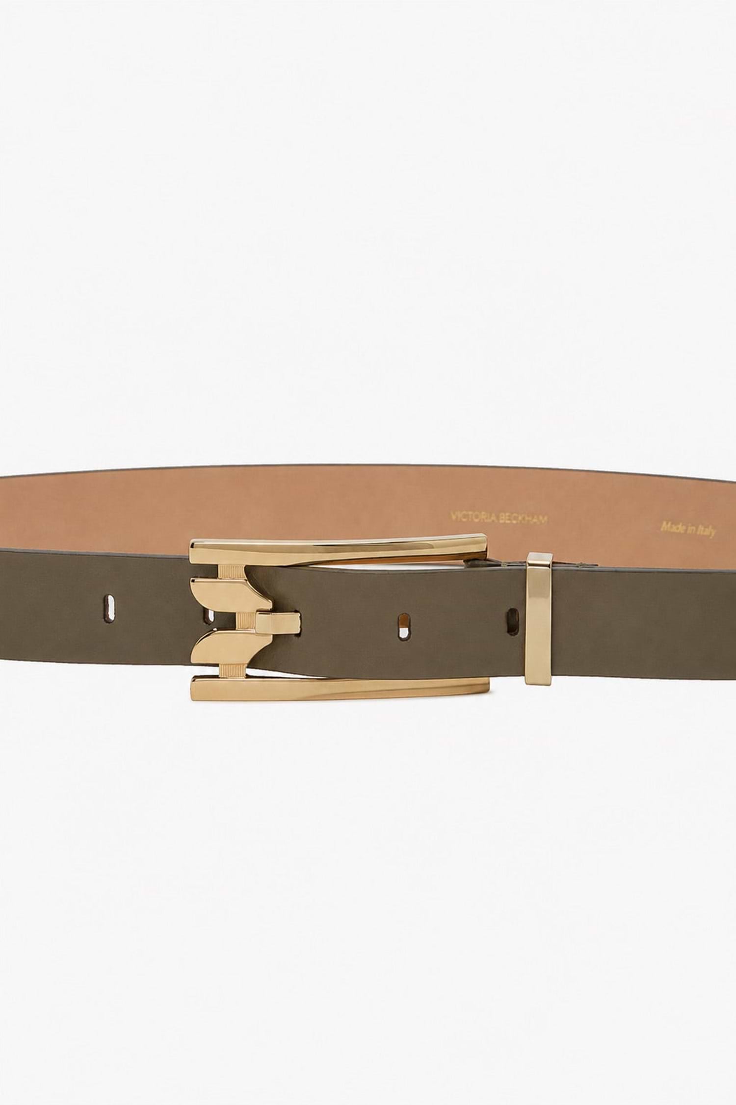Dorian Pin-Buckle Belt 25mm Grey Shiny Calf Leather