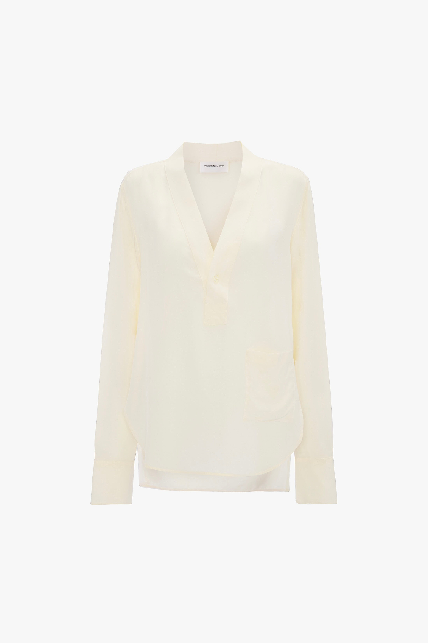 V-Neck Blouse In Ivory