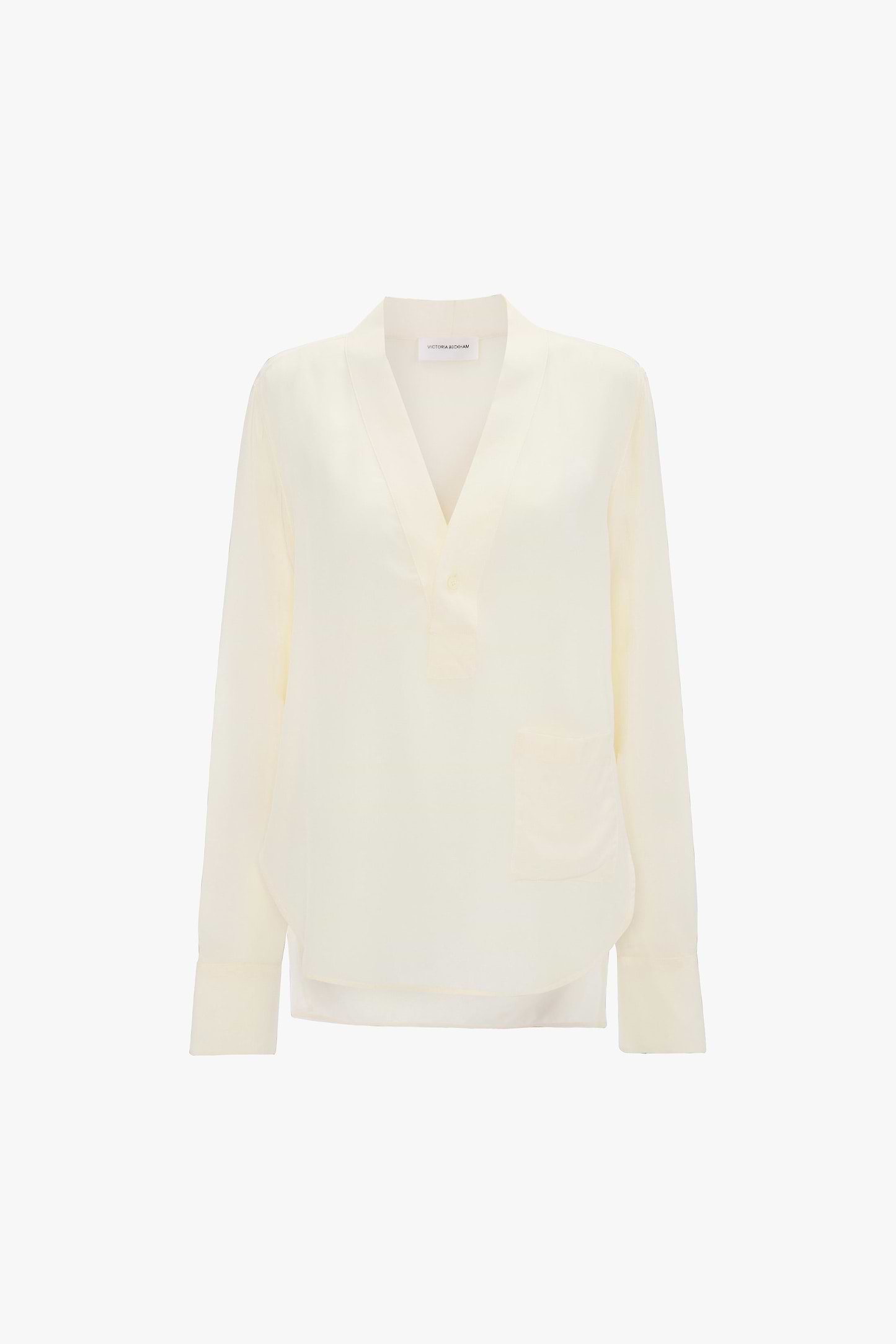 V-Neck Blouse In Ivory