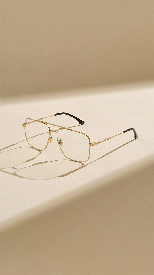 Fine Double Bridge Optical In Gold