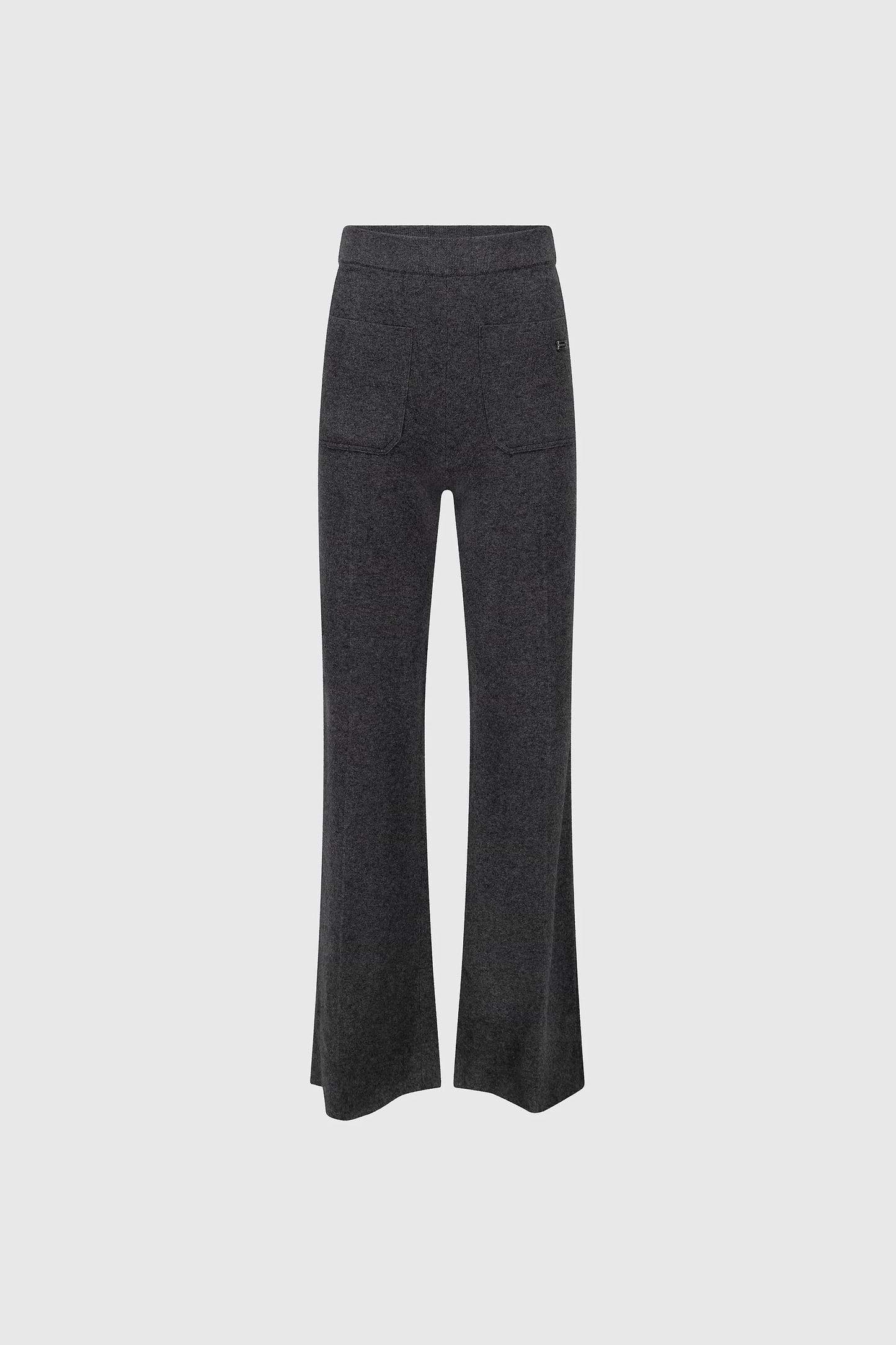 Alina Knitted Trouser In Dark Grey