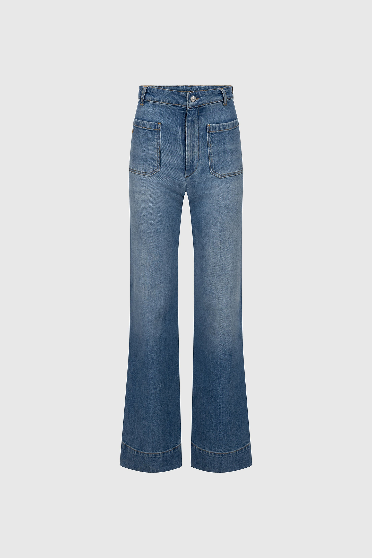 Alina Stretch Jean In Worn Blue Wash