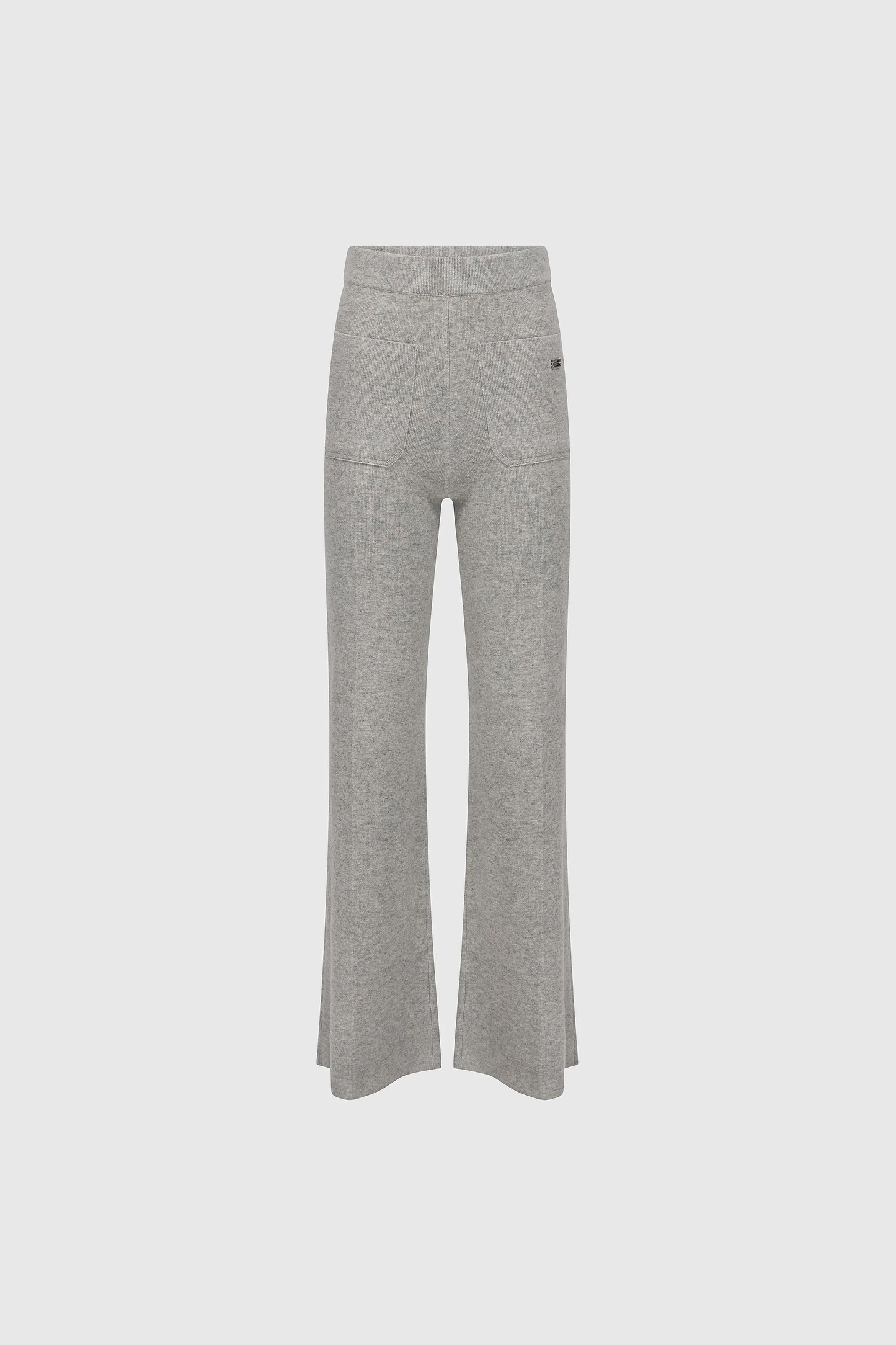 Alina Knitted Trouser In Light Grey