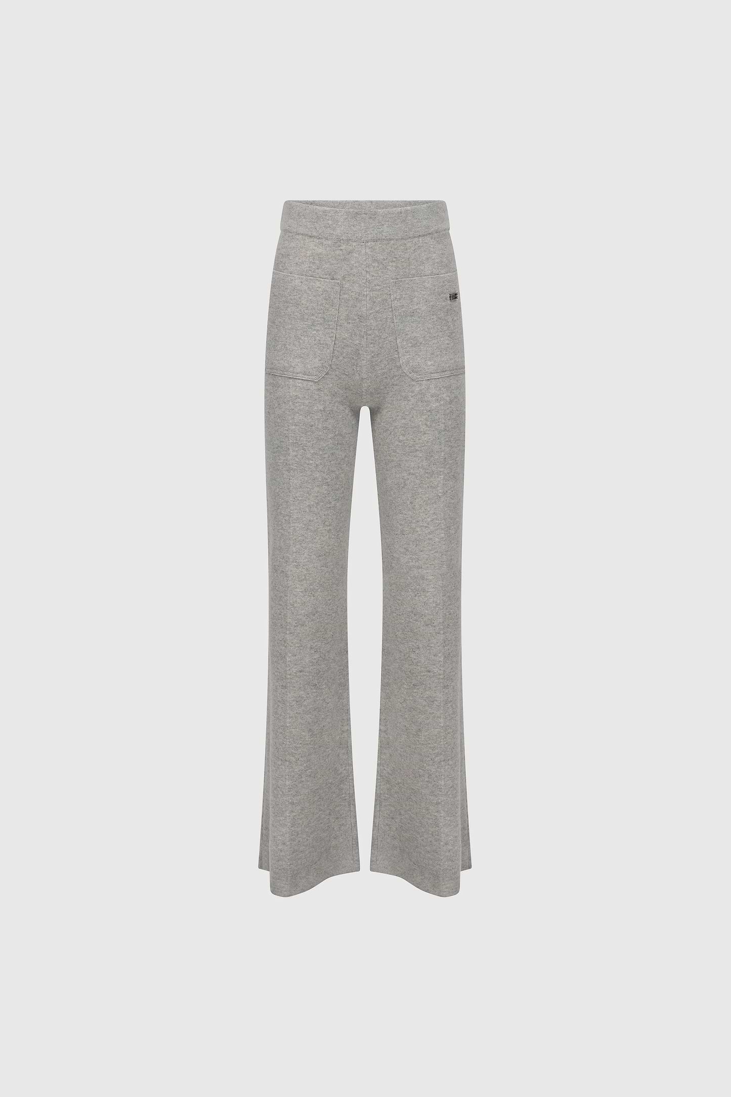 Alina Knitted Trouser In Light Grey