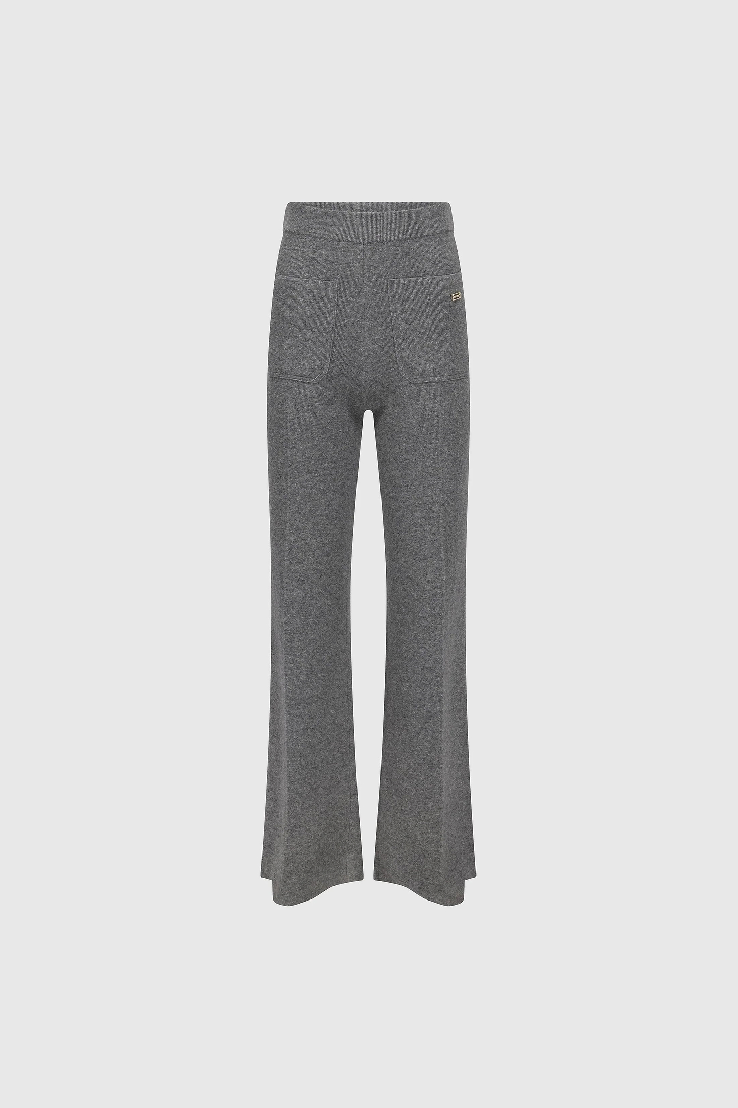 Alina Knitted Trouser In Mid Grey