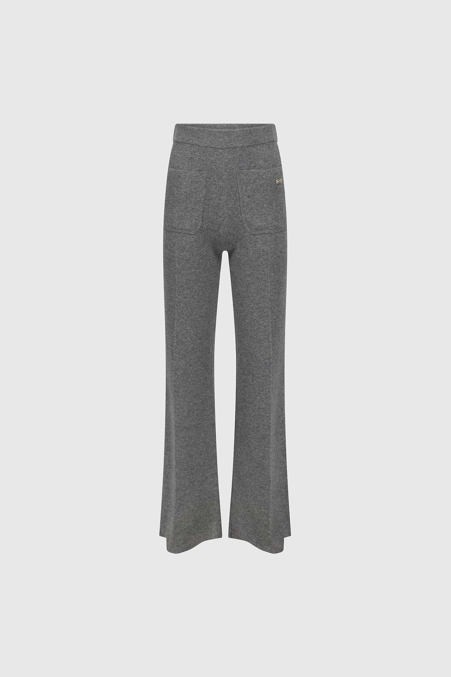 Alina Knitted Trouser In Mid Grey