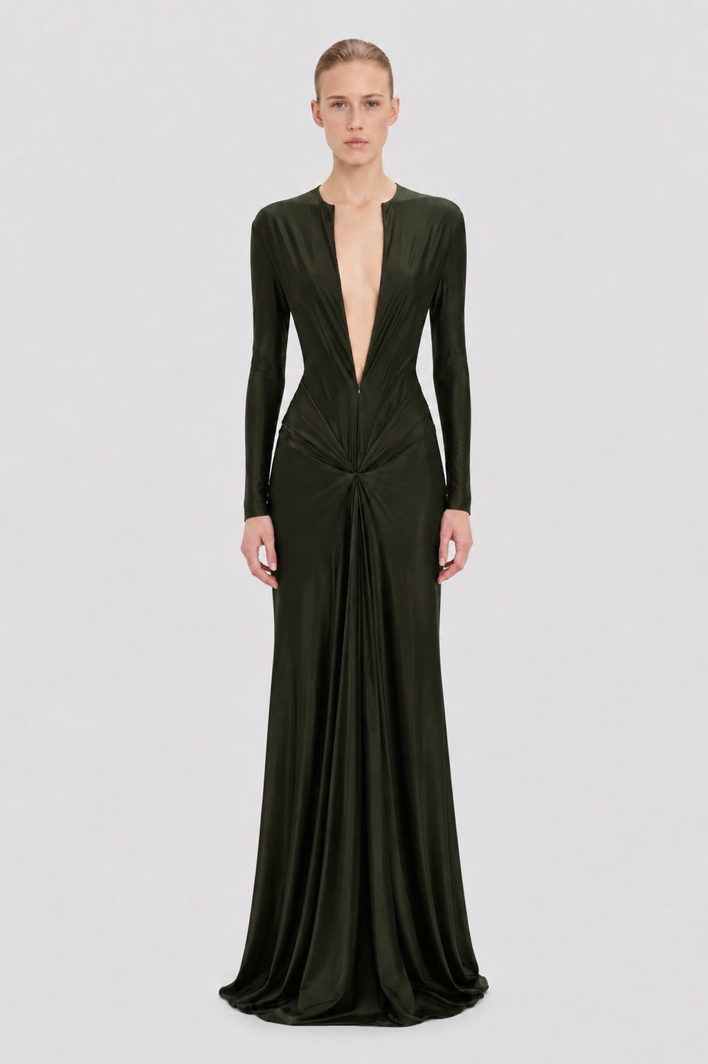 Aida Gown In Dark Green