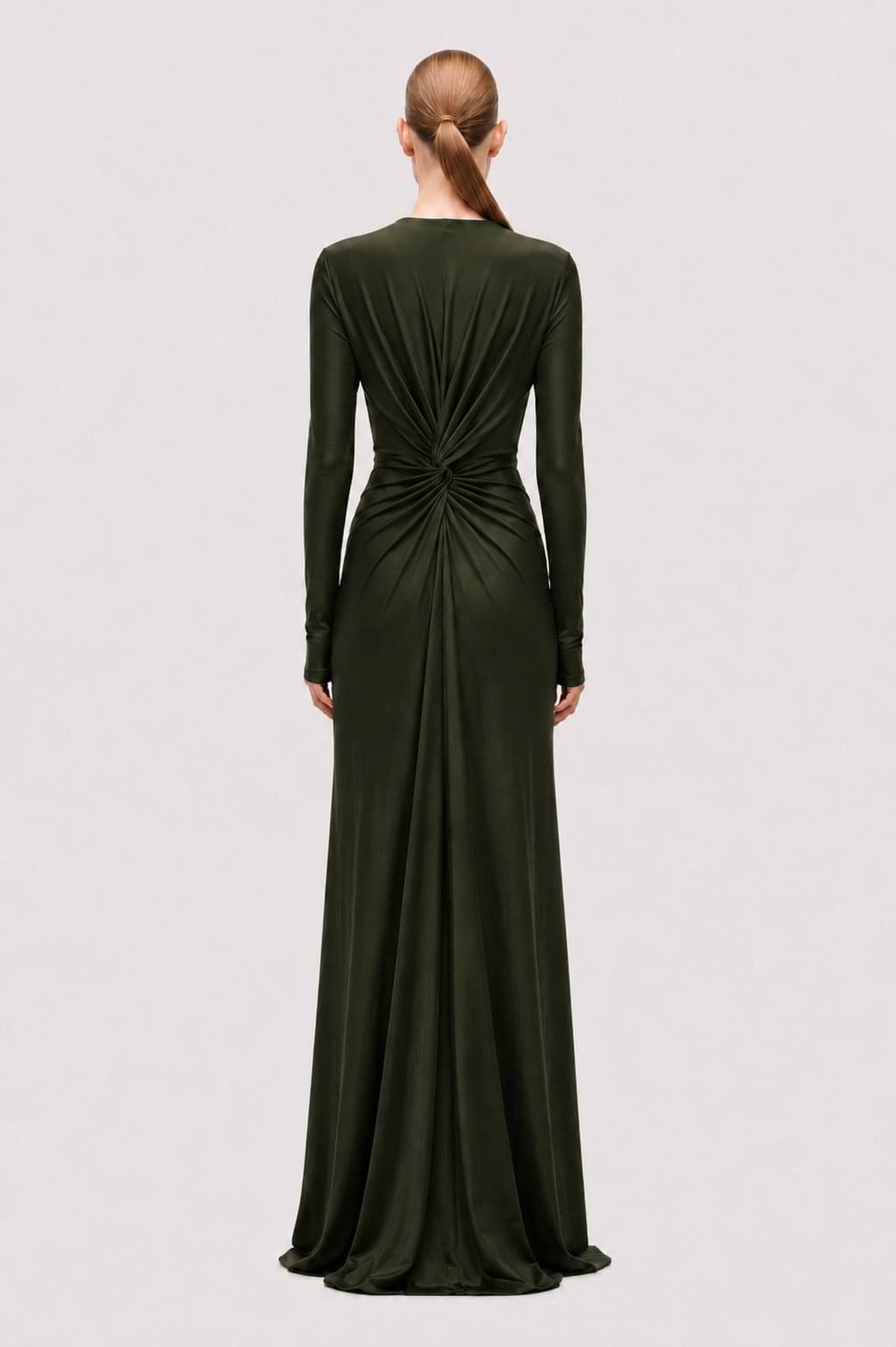 Aida Gown In Dark Green