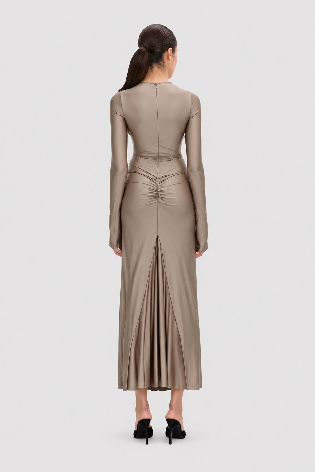 Frances Midi Dress In Light Grey