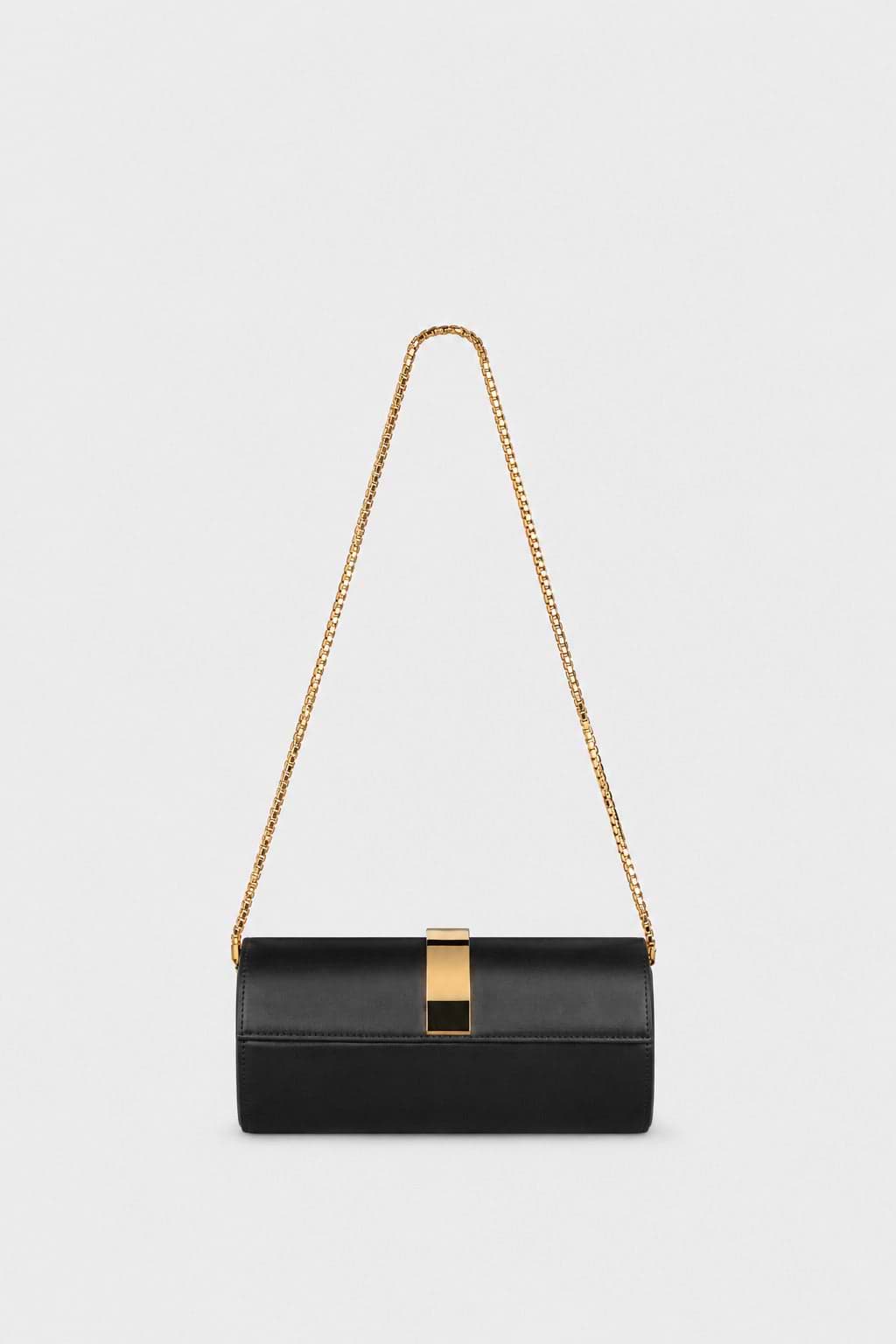 Portofino Tassel Clutch Black Satin