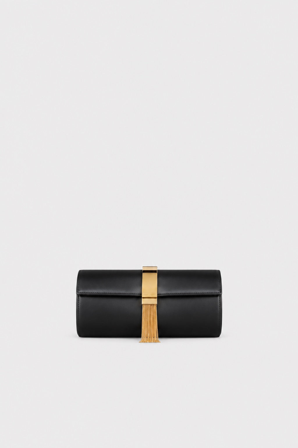 Portofino Tassel Clutch Black Satin