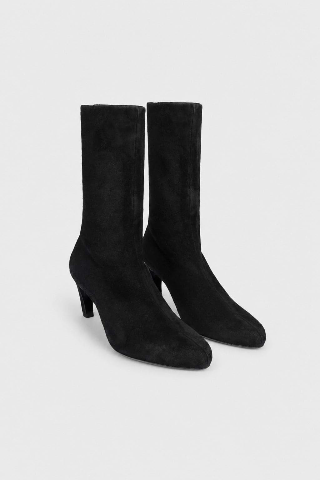 Harlow Mid Boot 55 Black Stretch Suede