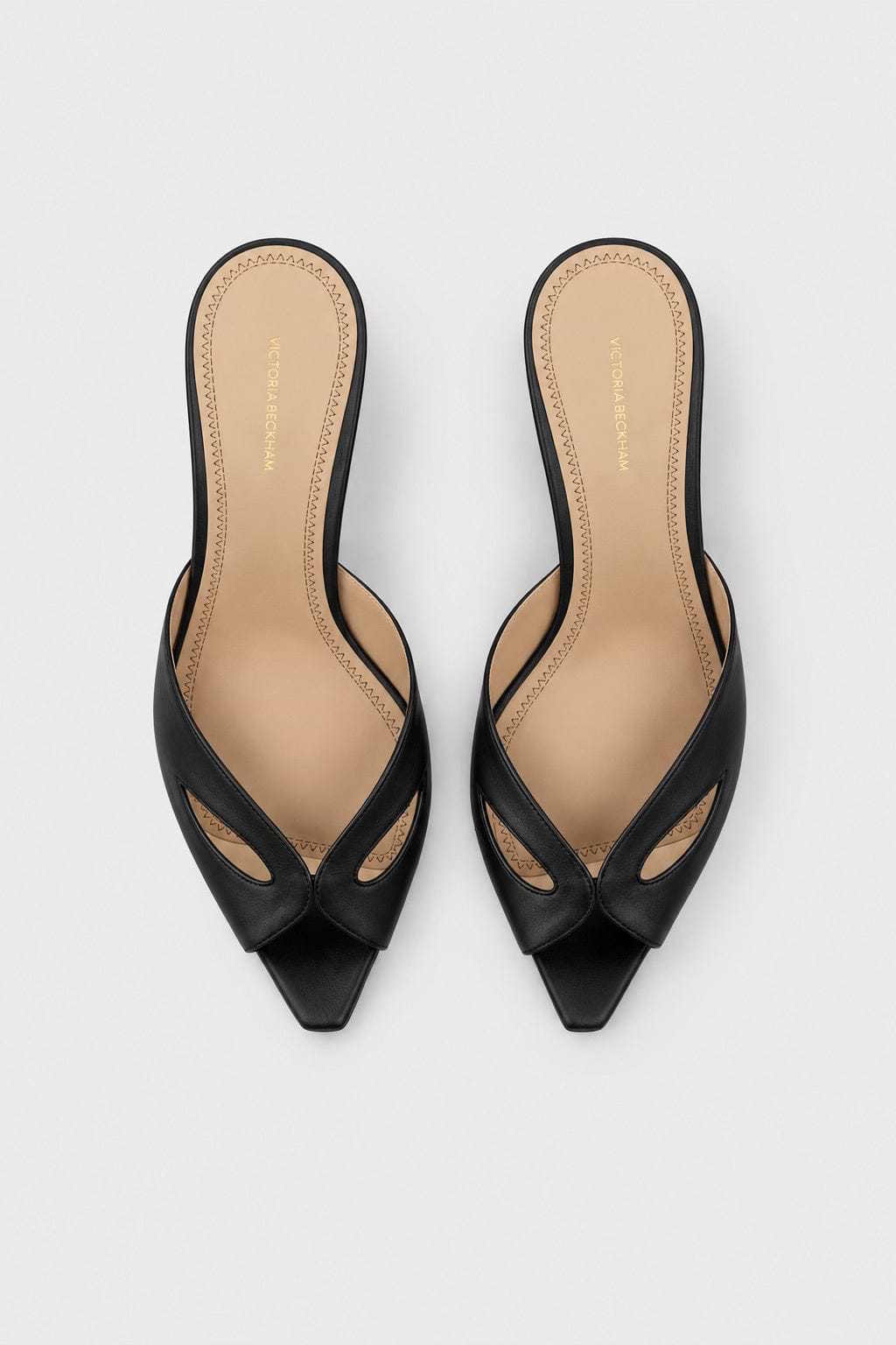 Harlow Mask Mule 55 Black Nappa Leather