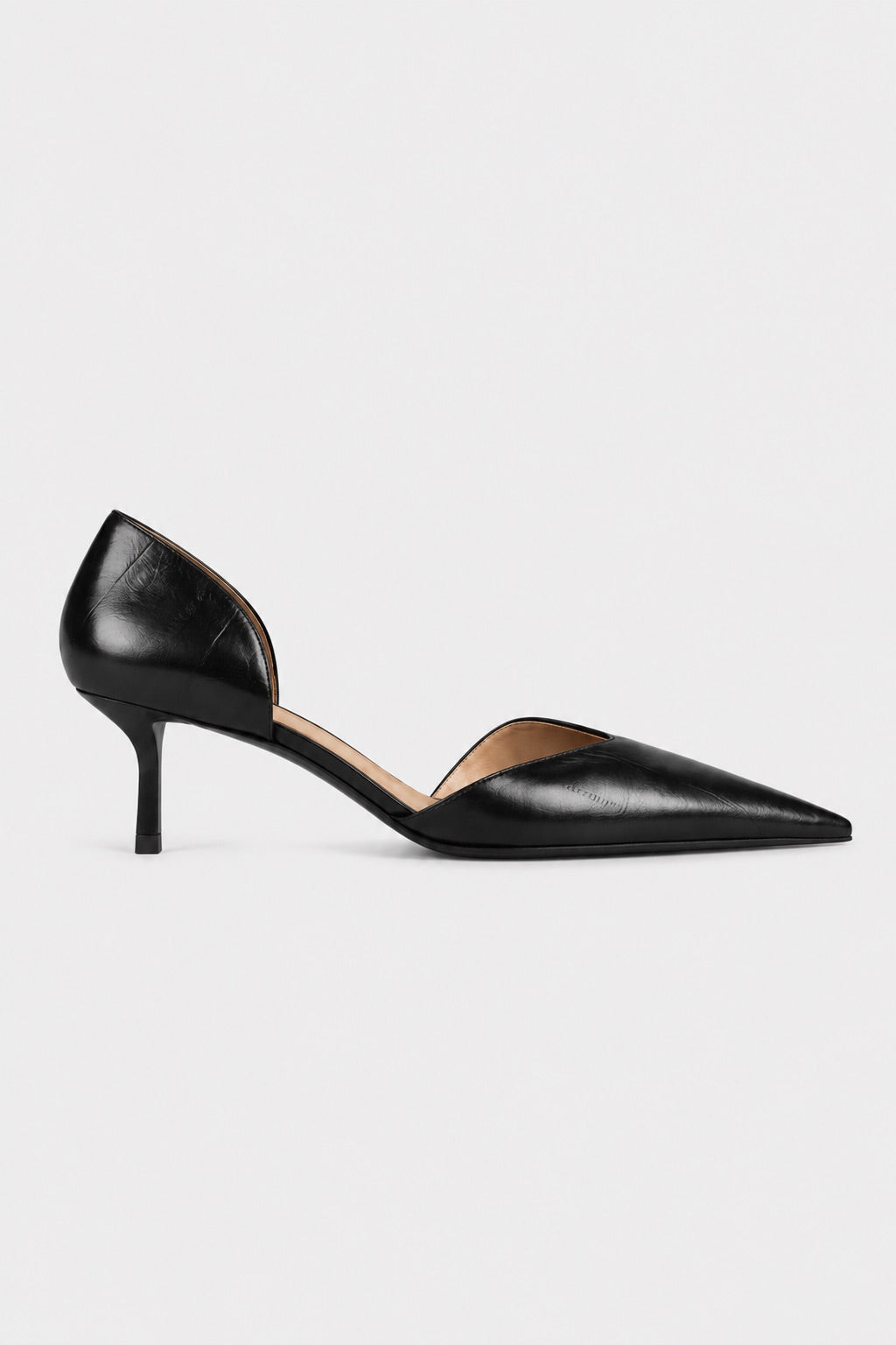 Victoria Angle D'Orsay Pump 55 Black Printed Leather