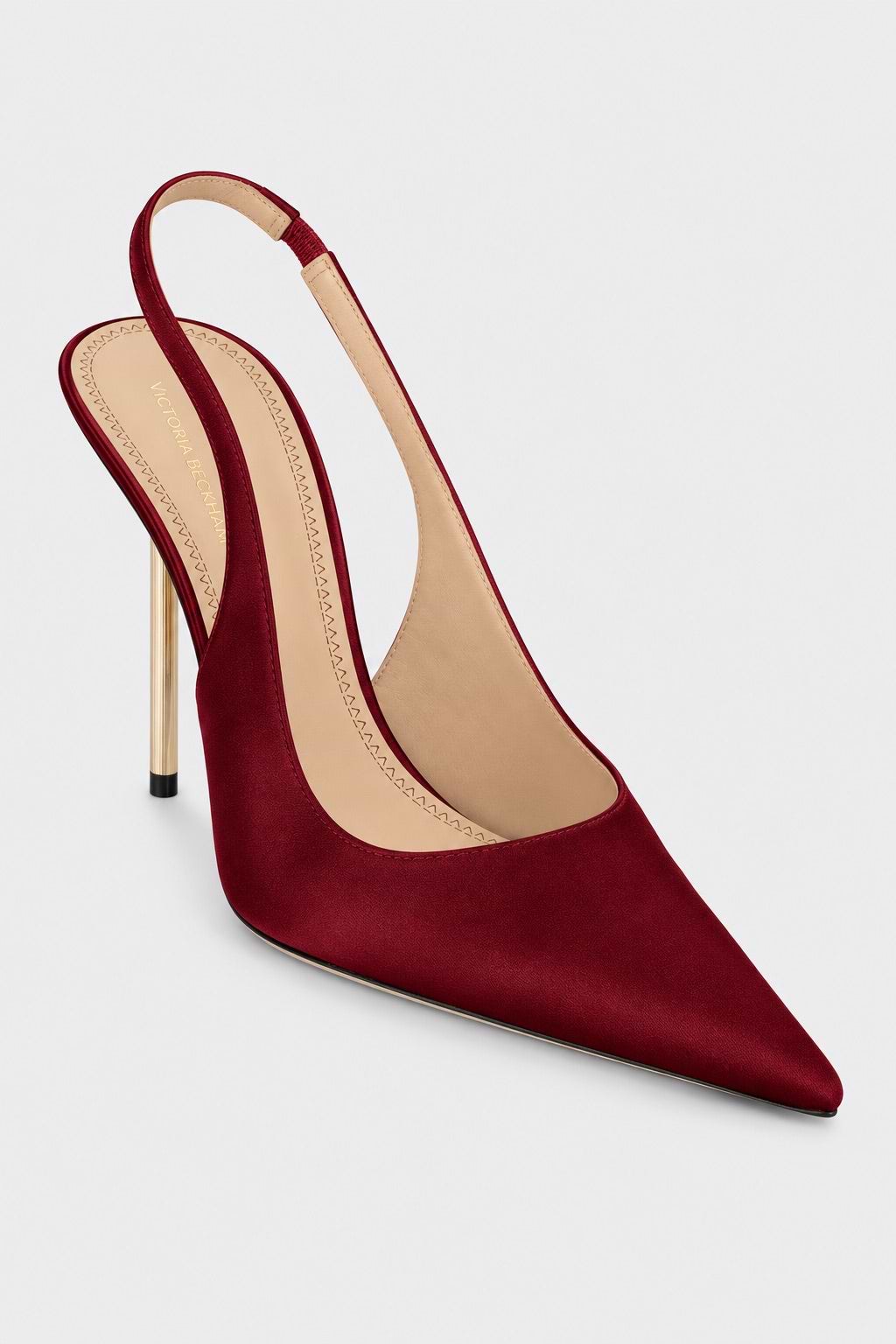 Portofino Slingback 100 Burgundy Satin