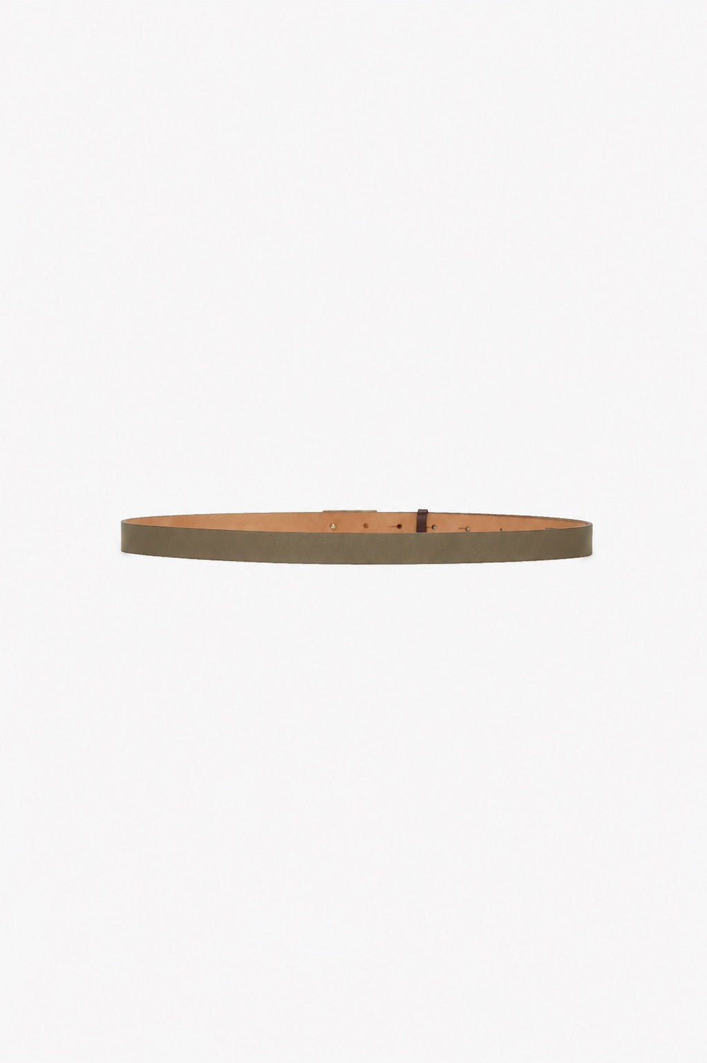 Portofino Mirror Belt 25mm Fossil Grey Shiny Calf Leather
