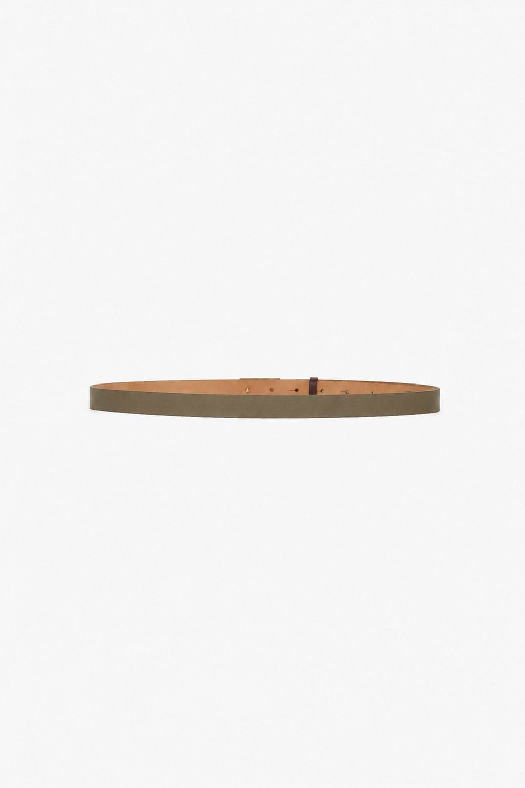 Portofino Mirror Belt 25mm Fossil Grey Shiny Calf Leather