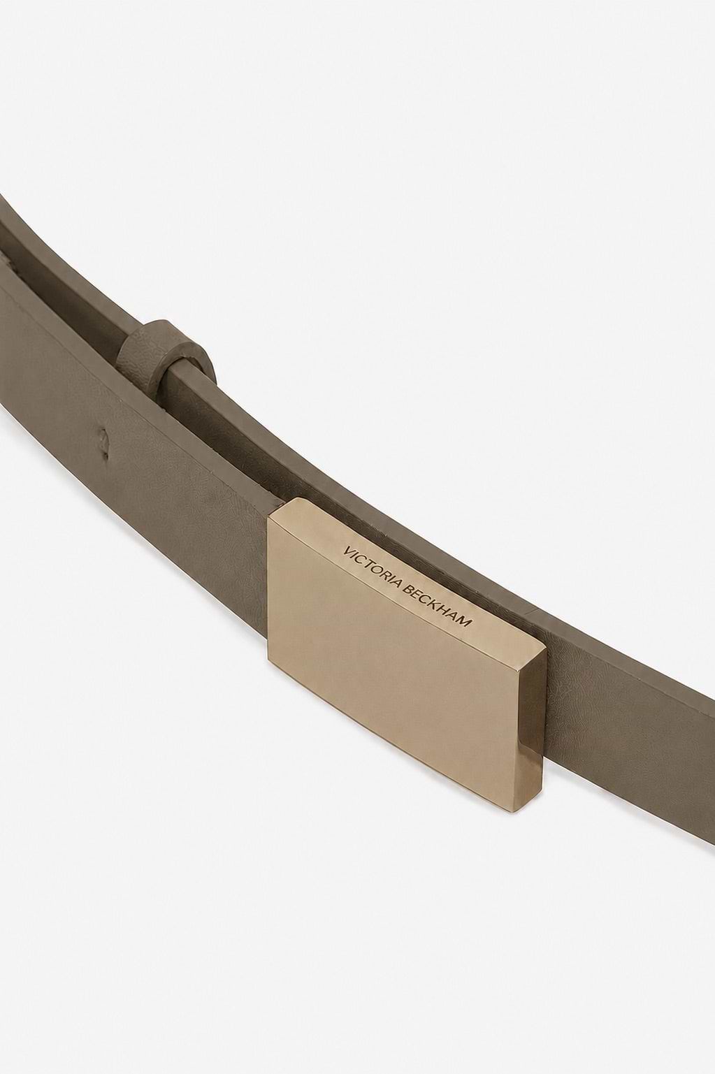 Portofino Mirror Belt 25mm Fossil Grey Shiny Calf Leather