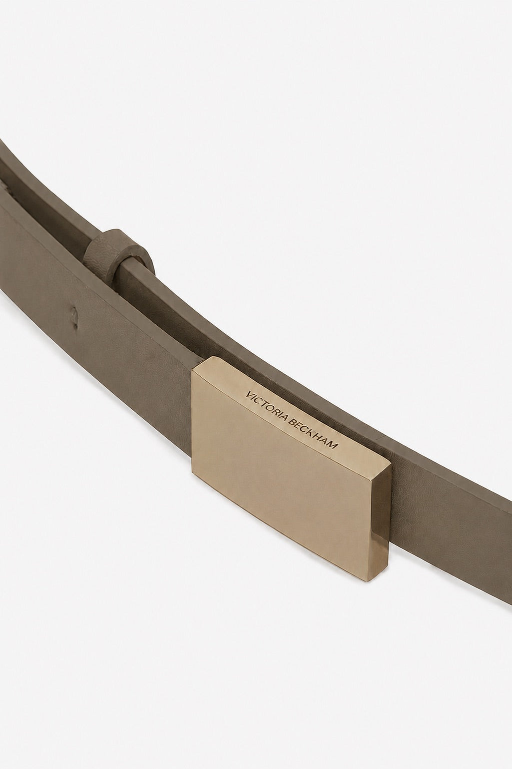 Portofino Mirror Belt 25mm Fossil Grey Shiny Calf Leather