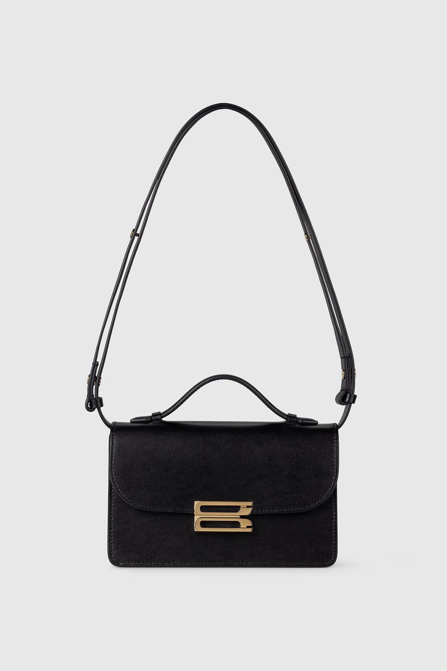 Dorian Bag Small Black Shiny Leather