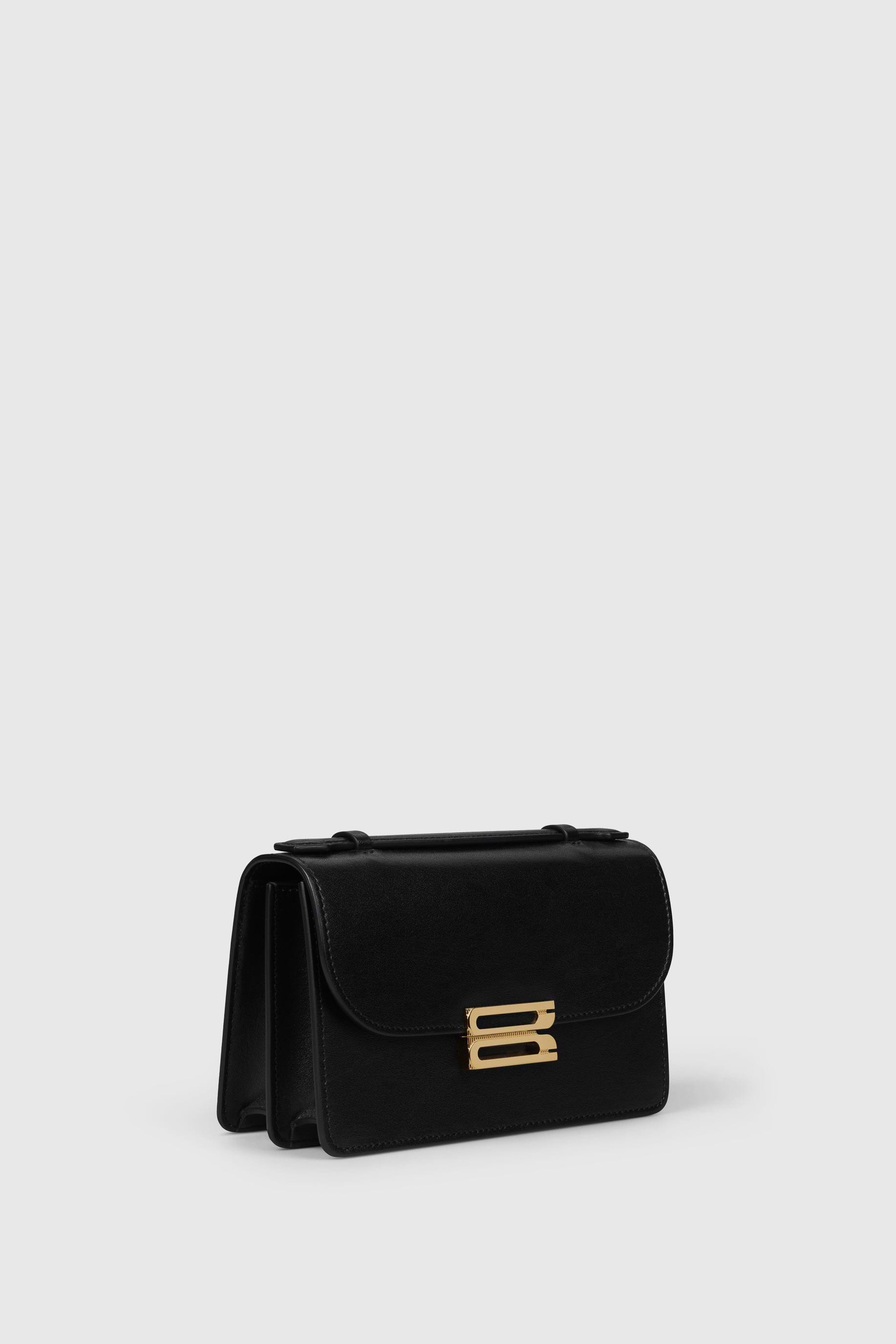 Dorian Bag Small Black Shiny Leather