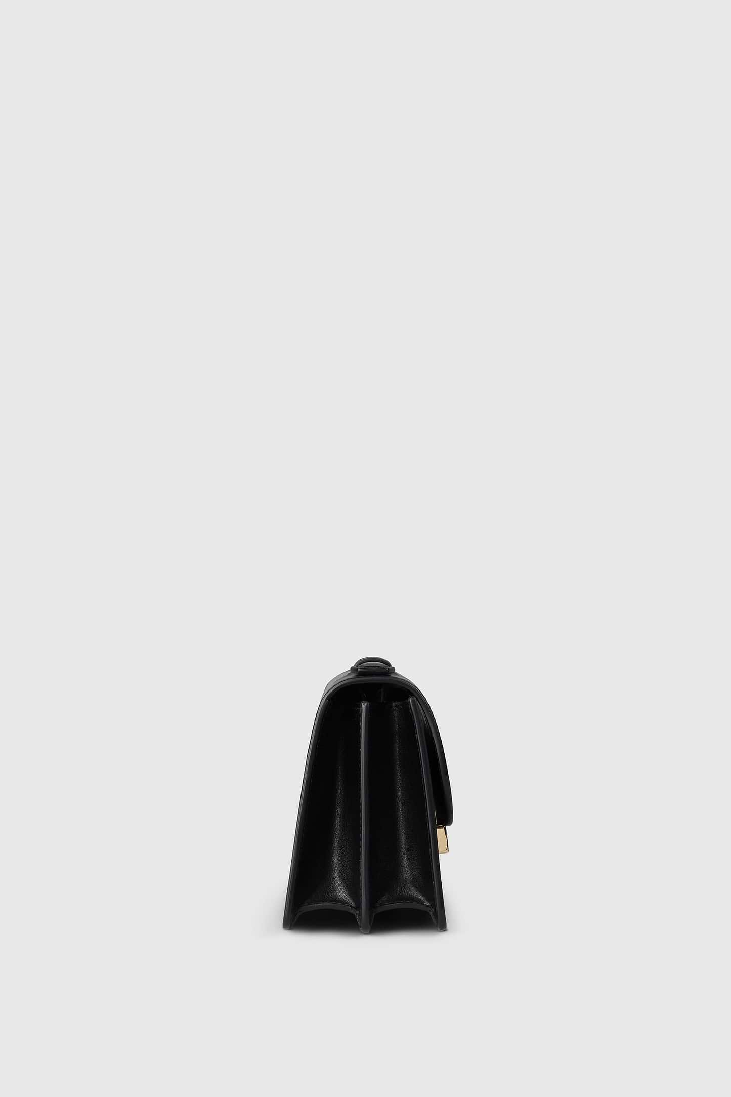 Dorian Bag Small Black Shiny Leather